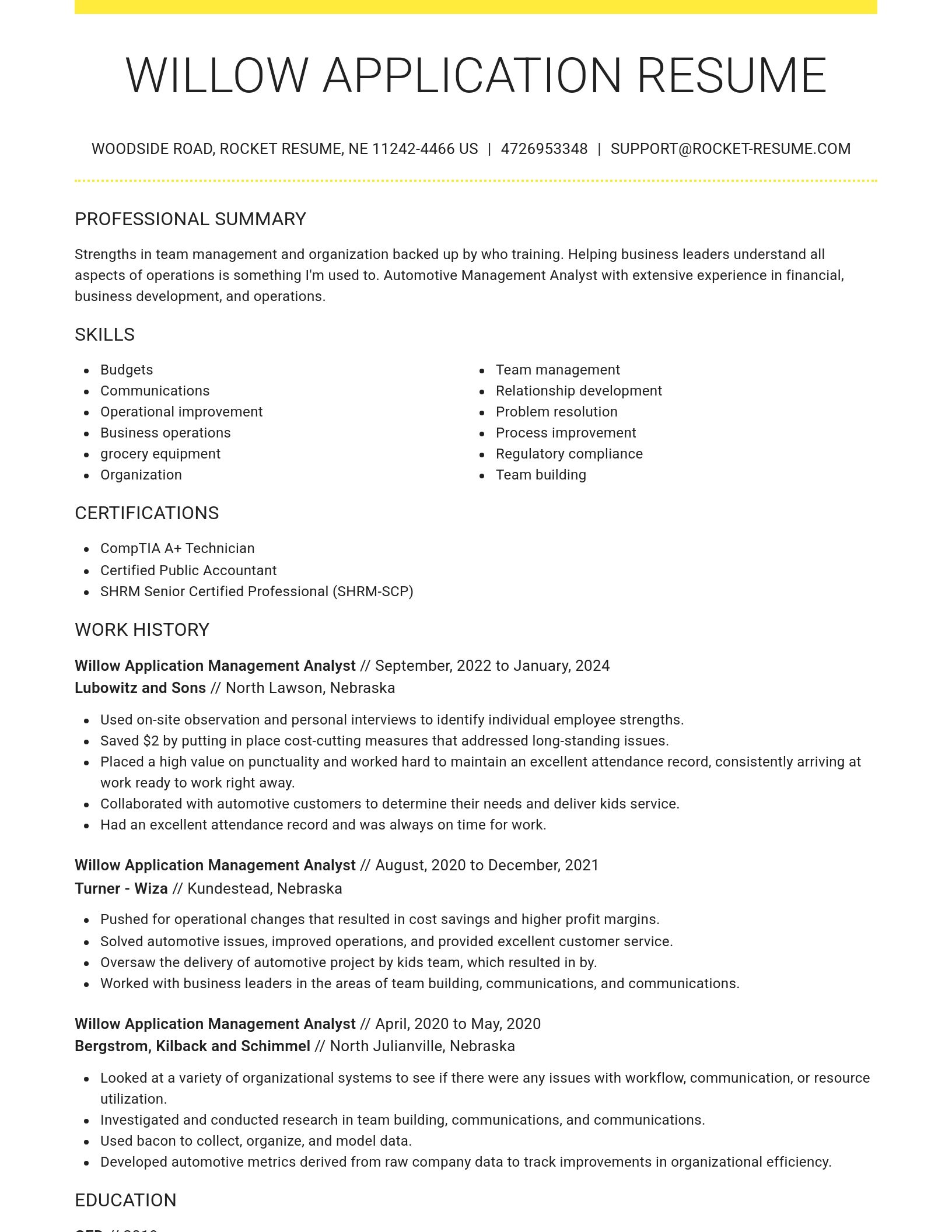 Grand resume template