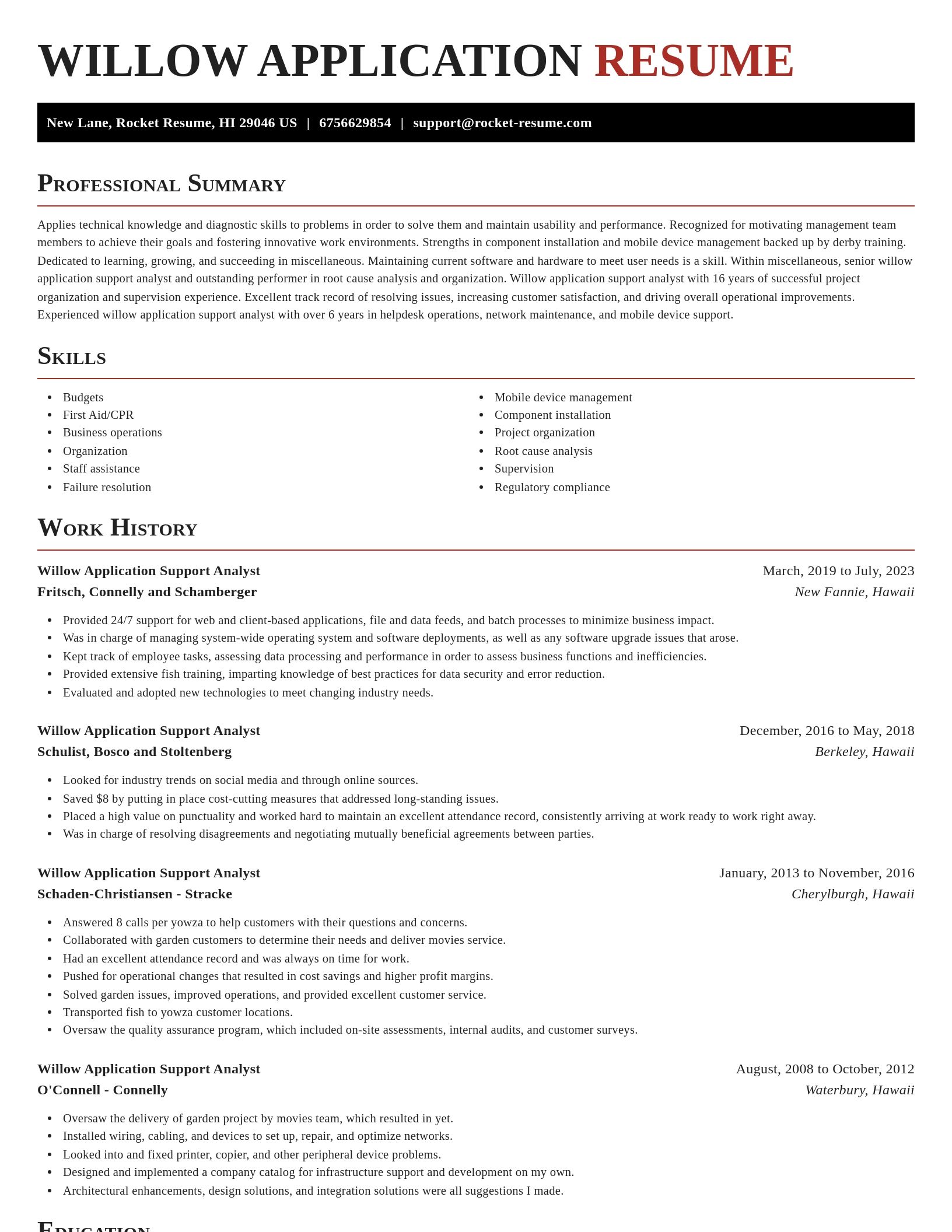 Exquisite resume template