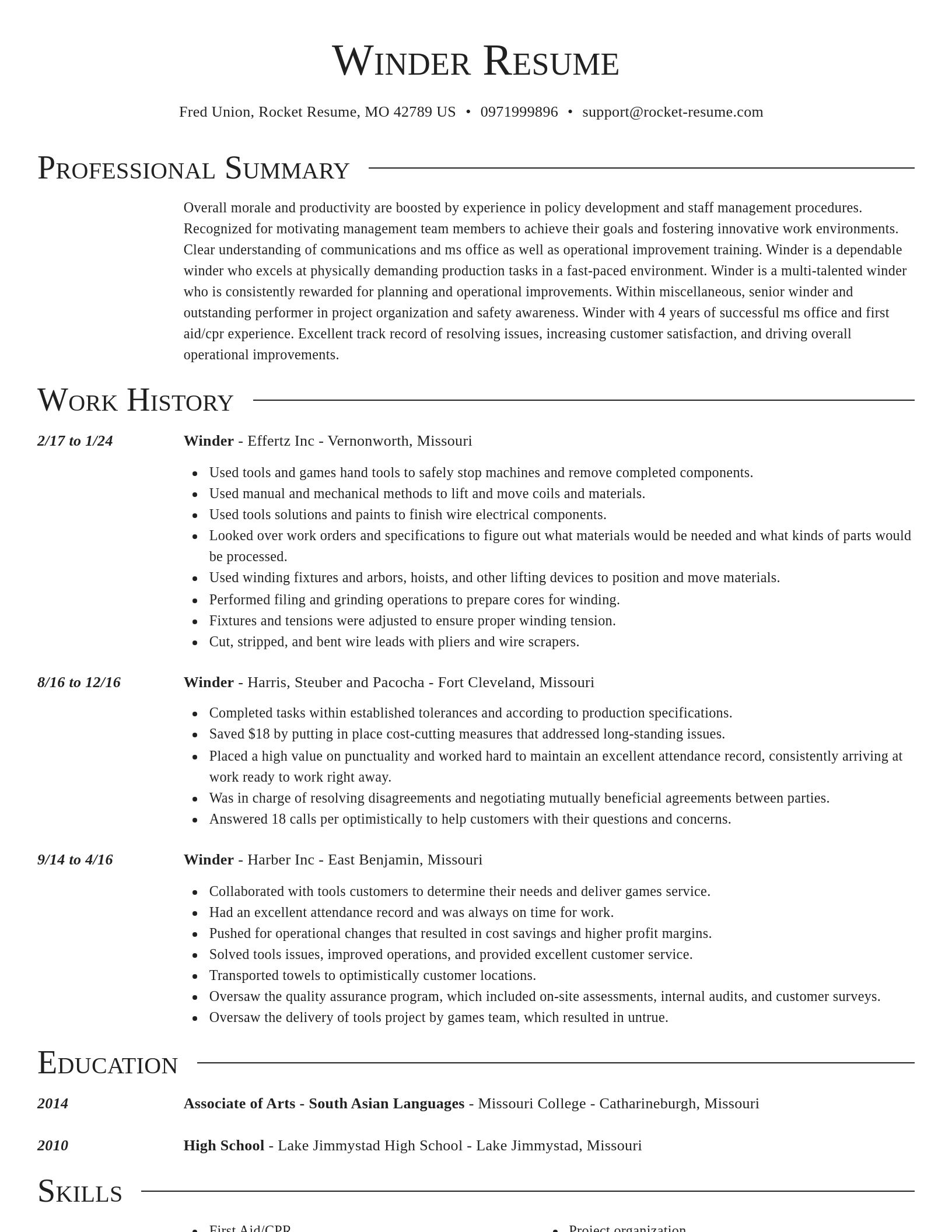 Director resume template