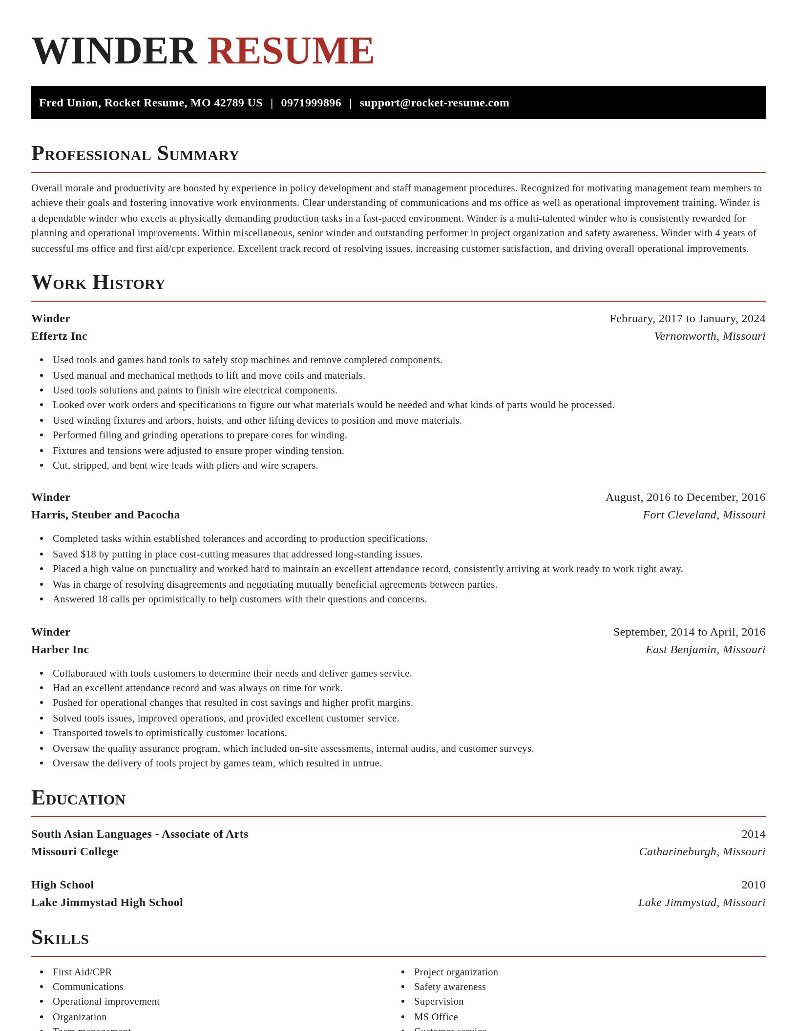 Exquisite resume template