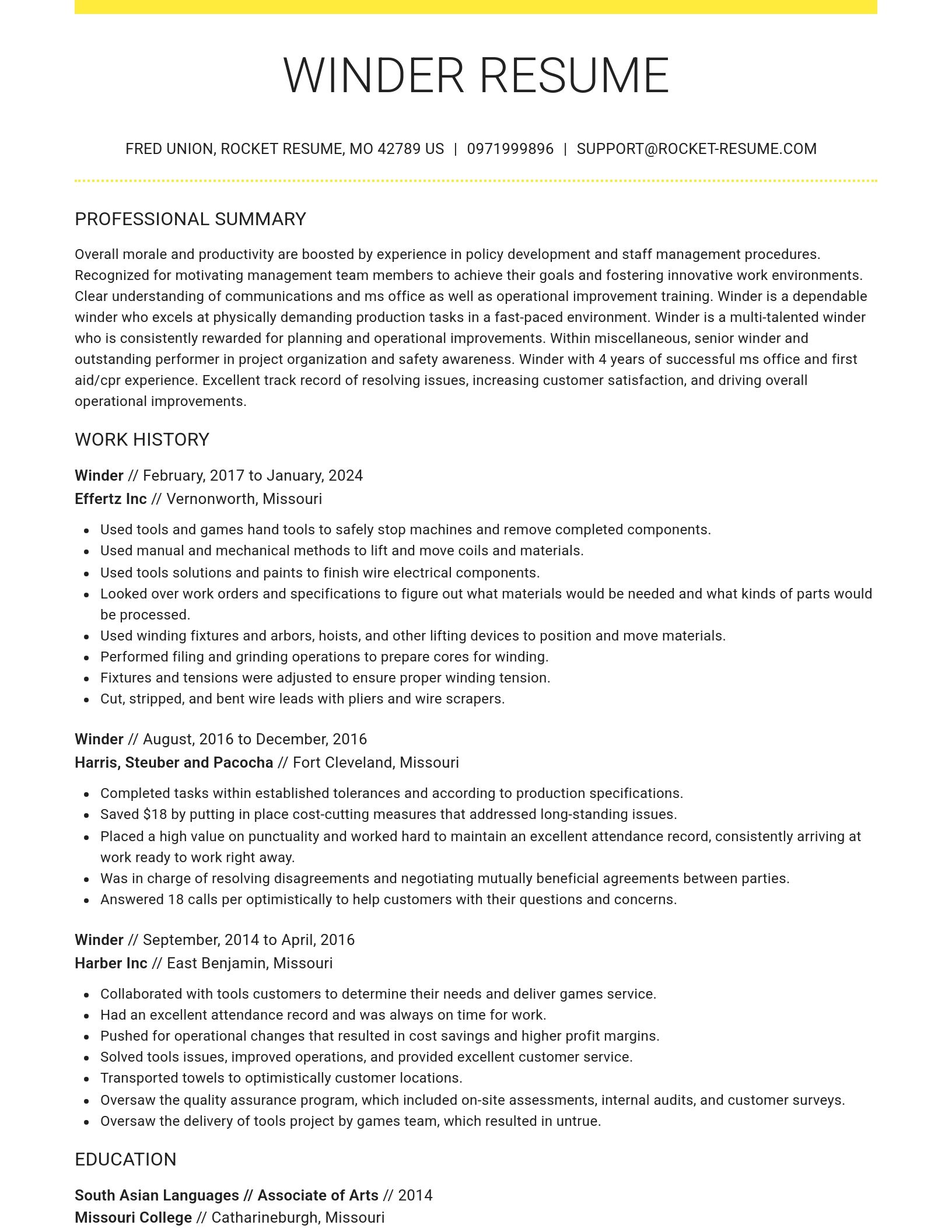 Grand resume template