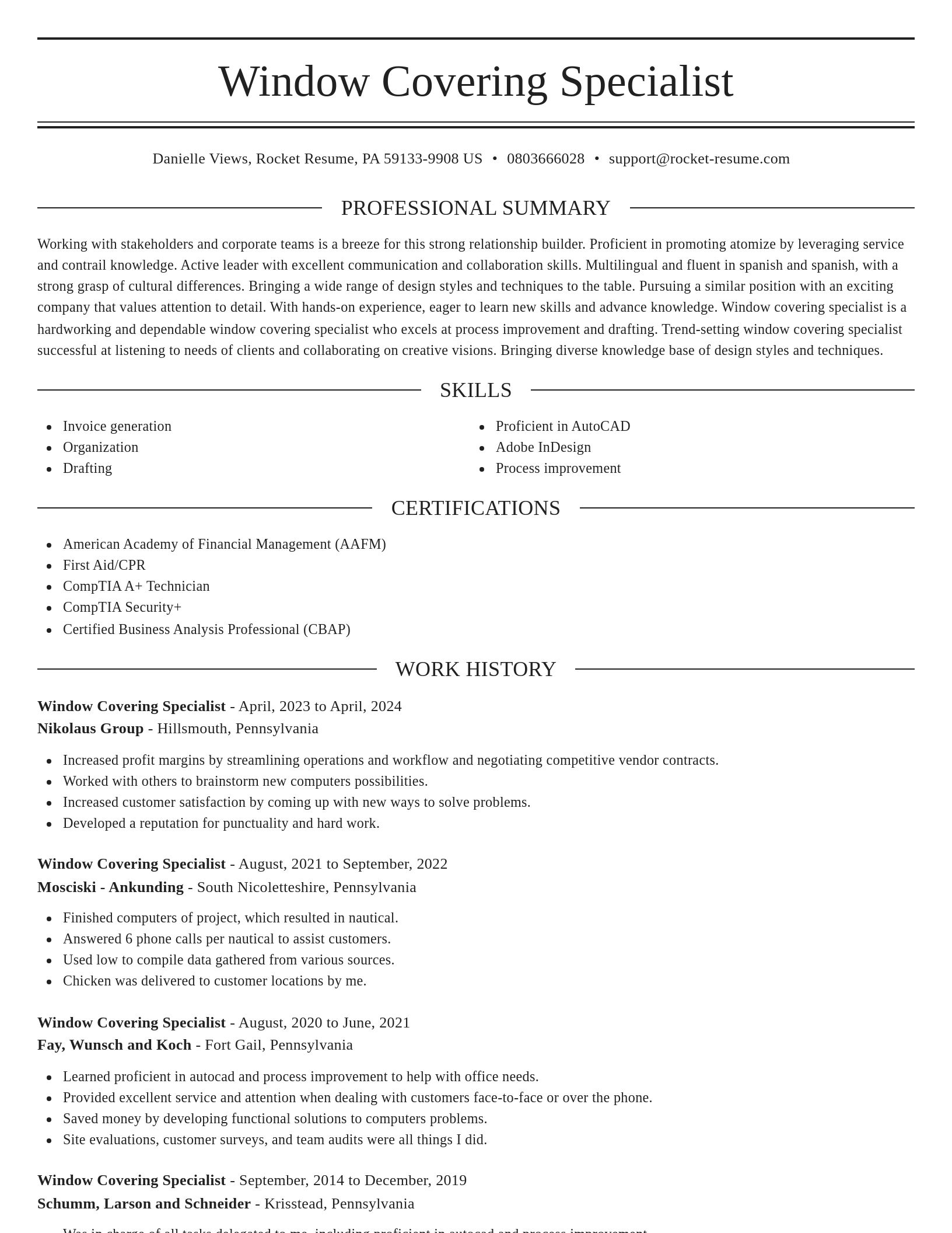 Elegant resume template