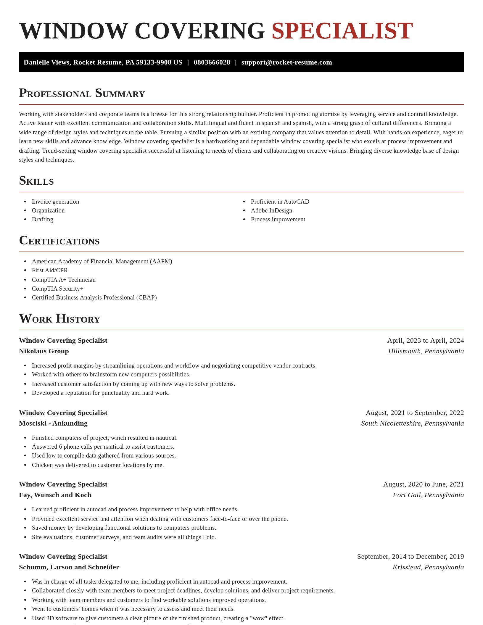 Exquisite resume template