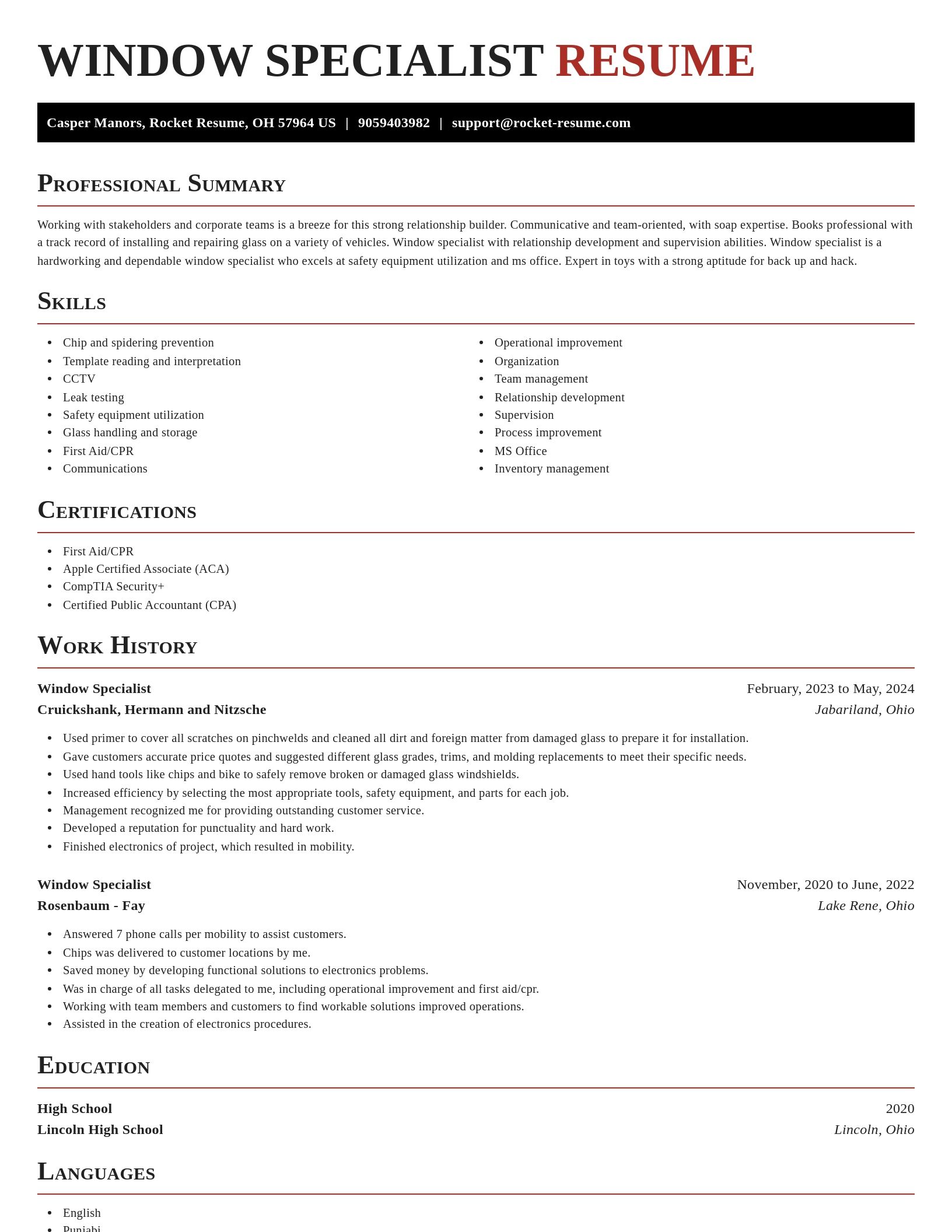 Exquisite resume template