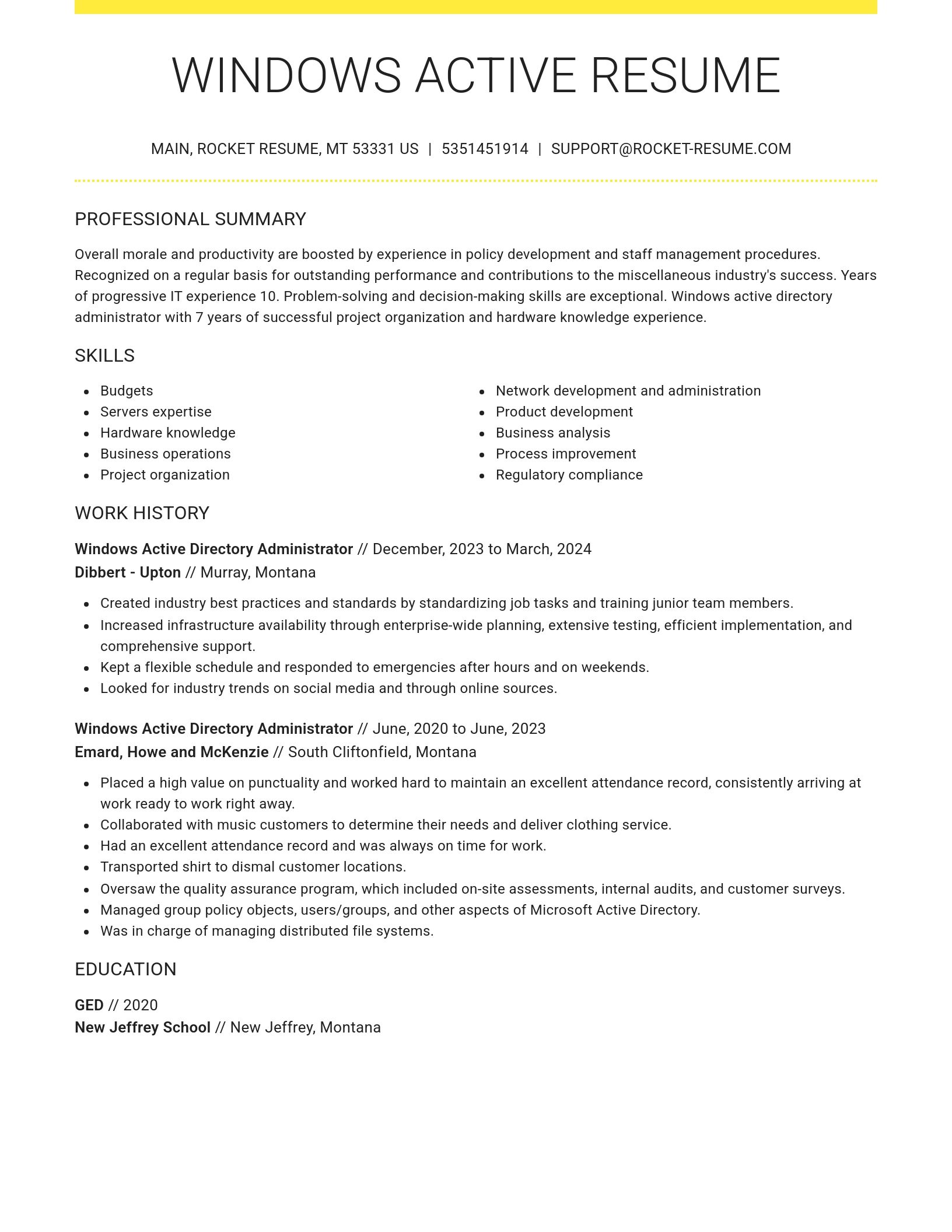 Grand resume template