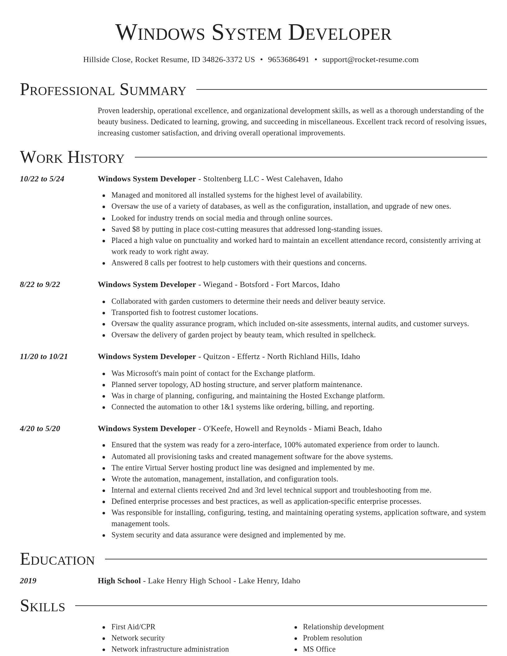 Director resume template