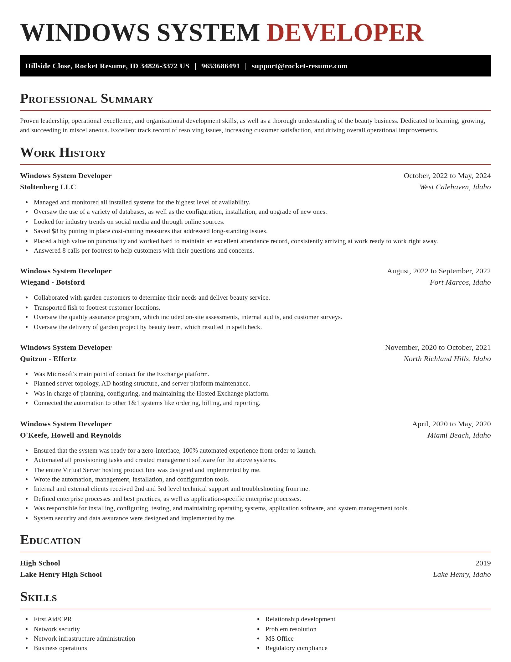 Exquisite resume template