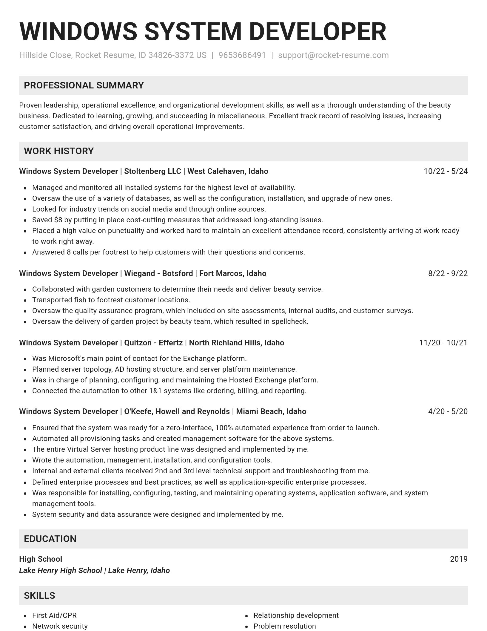Genius resume template