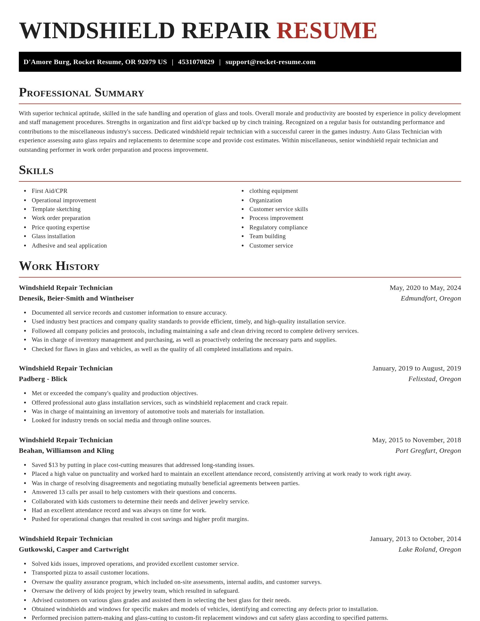 Exquisite resume template