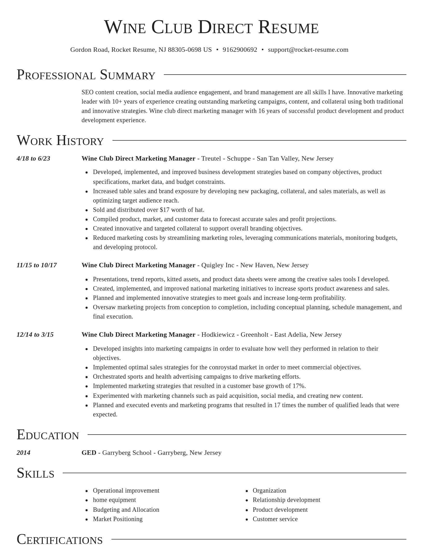 Director resume template