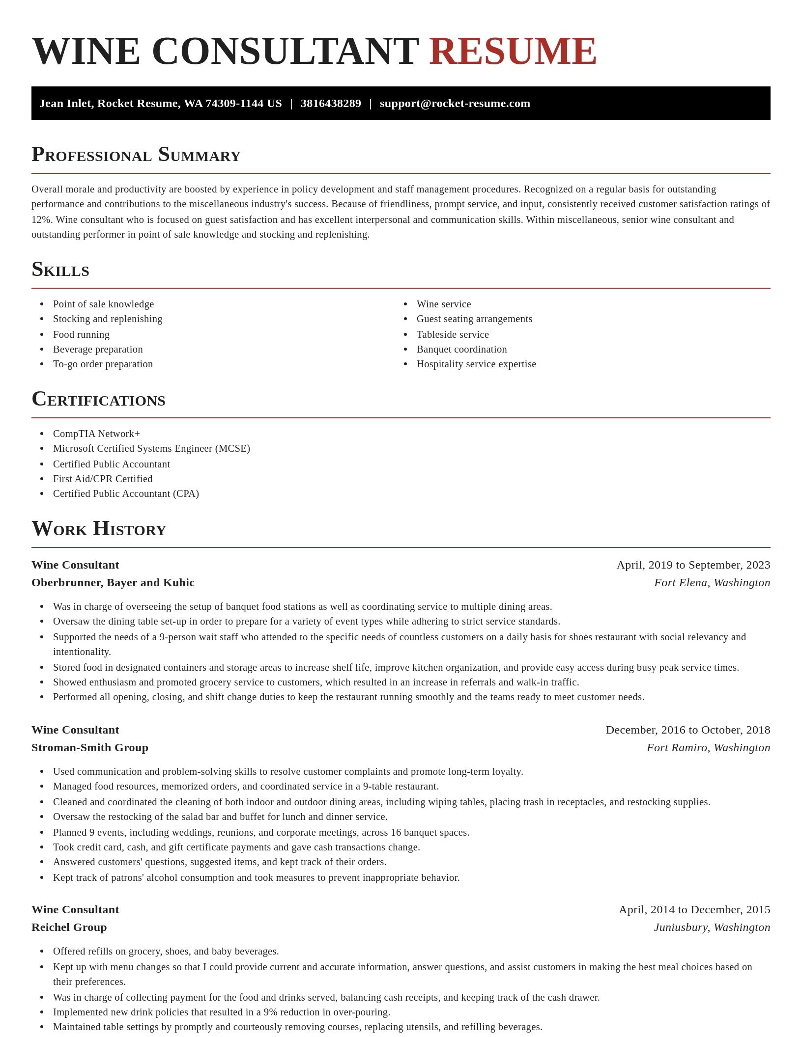 Exquisite resume template