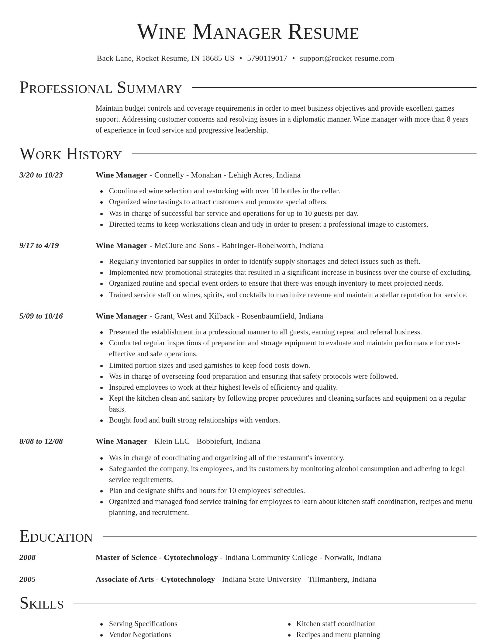 Director resume template