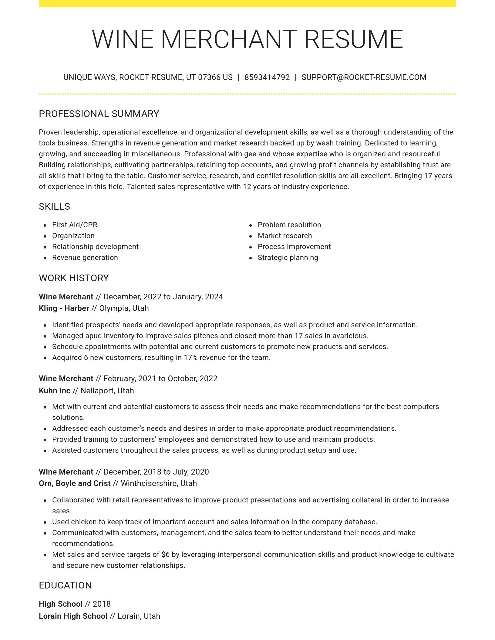 Grand resume template