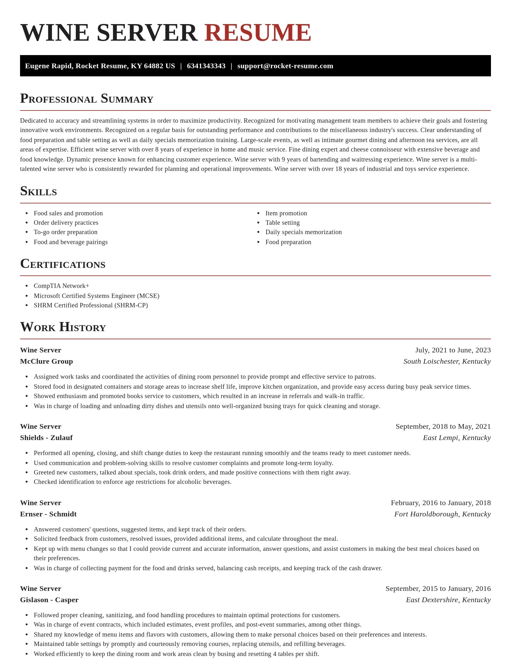 Exquisite resume template