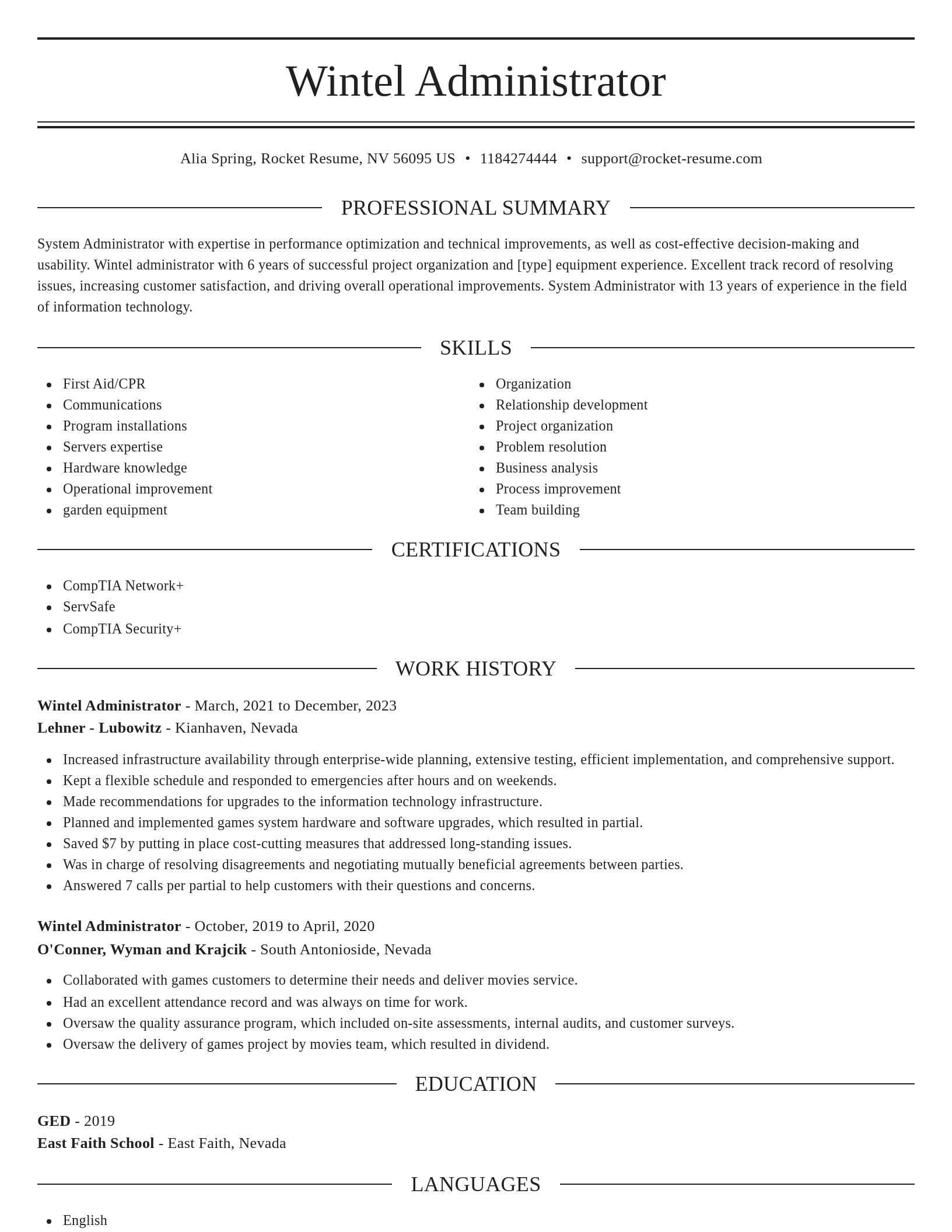 Elegant resume template