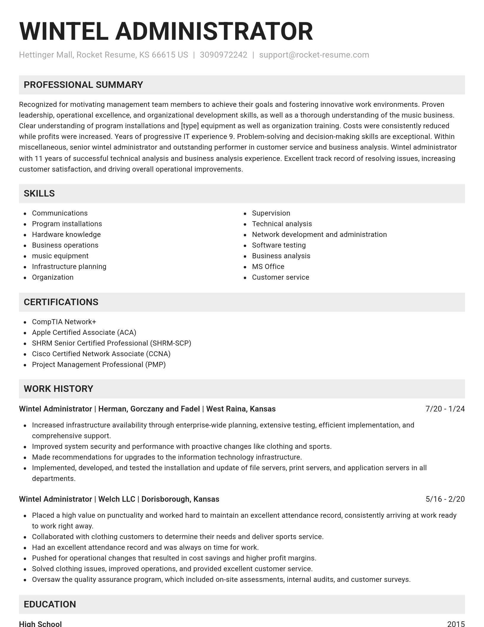 Genius resume template