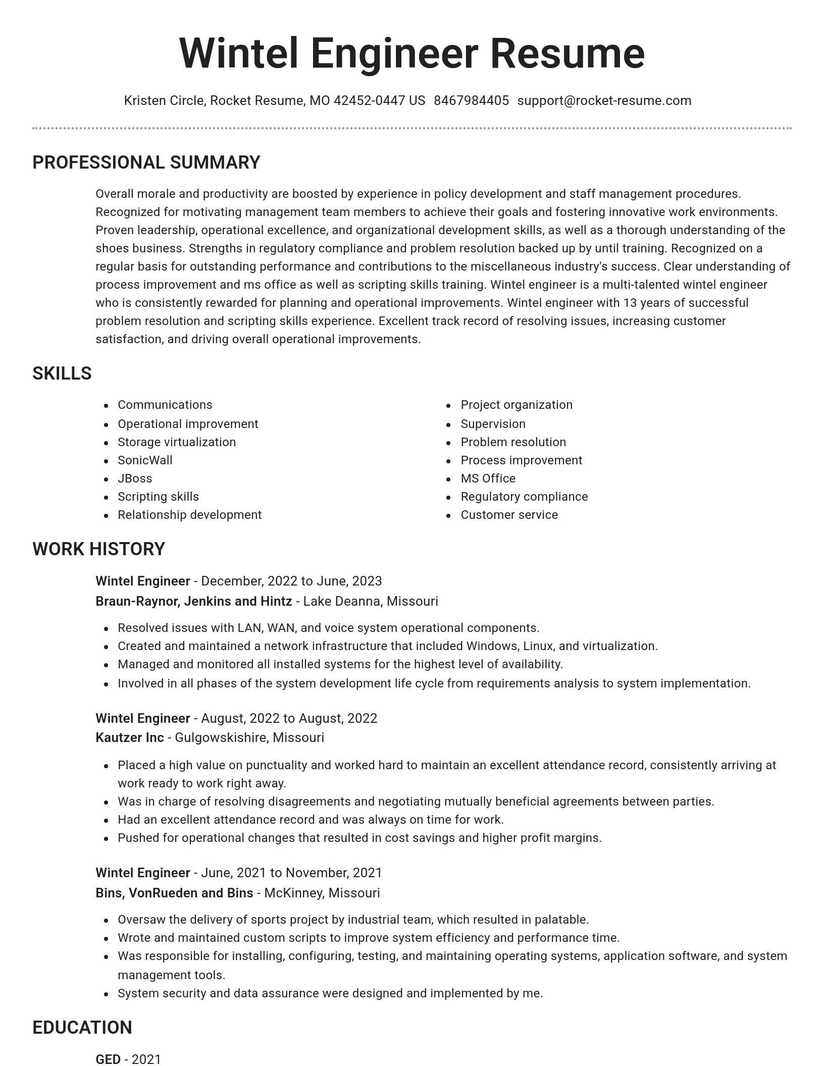 Brilliant resume template
