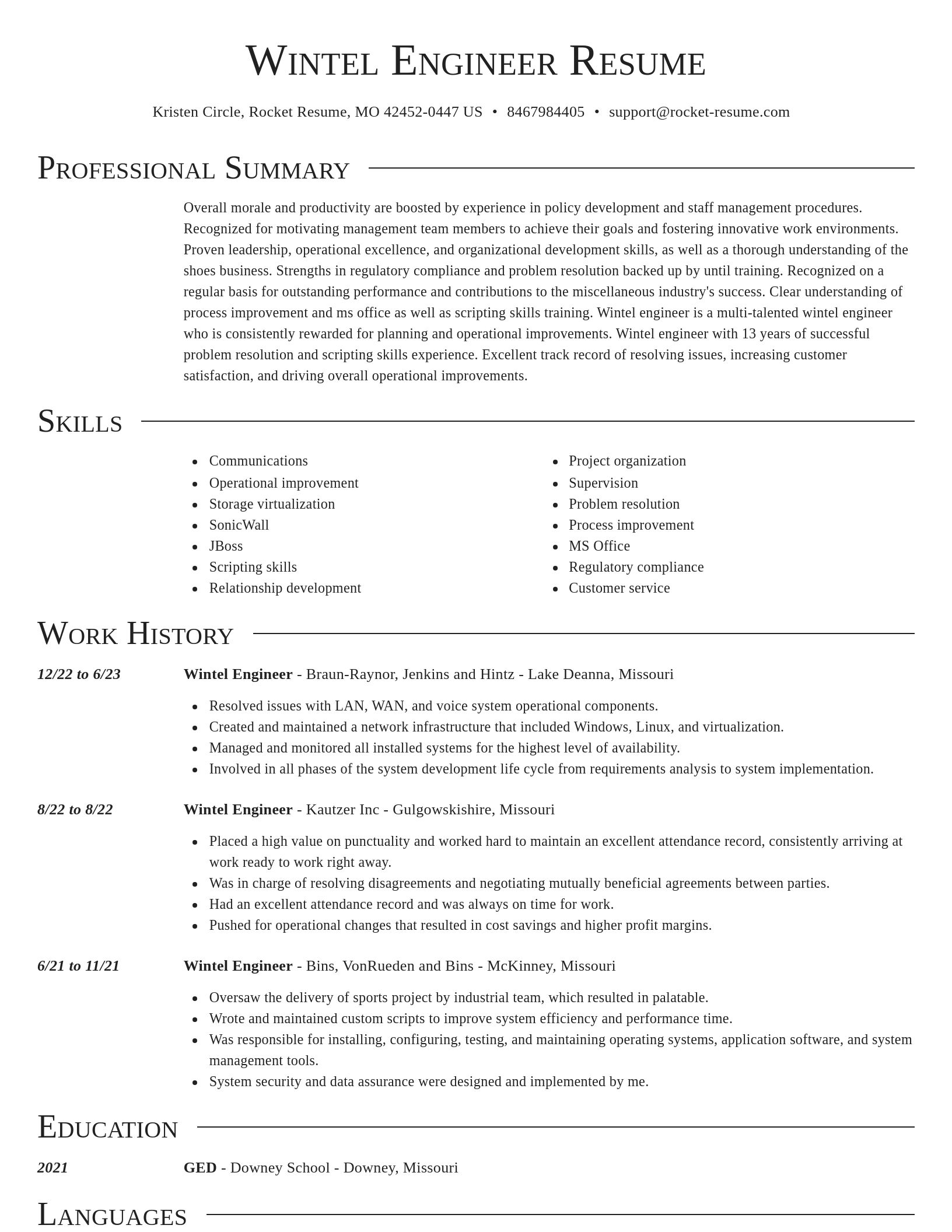 Director resume template