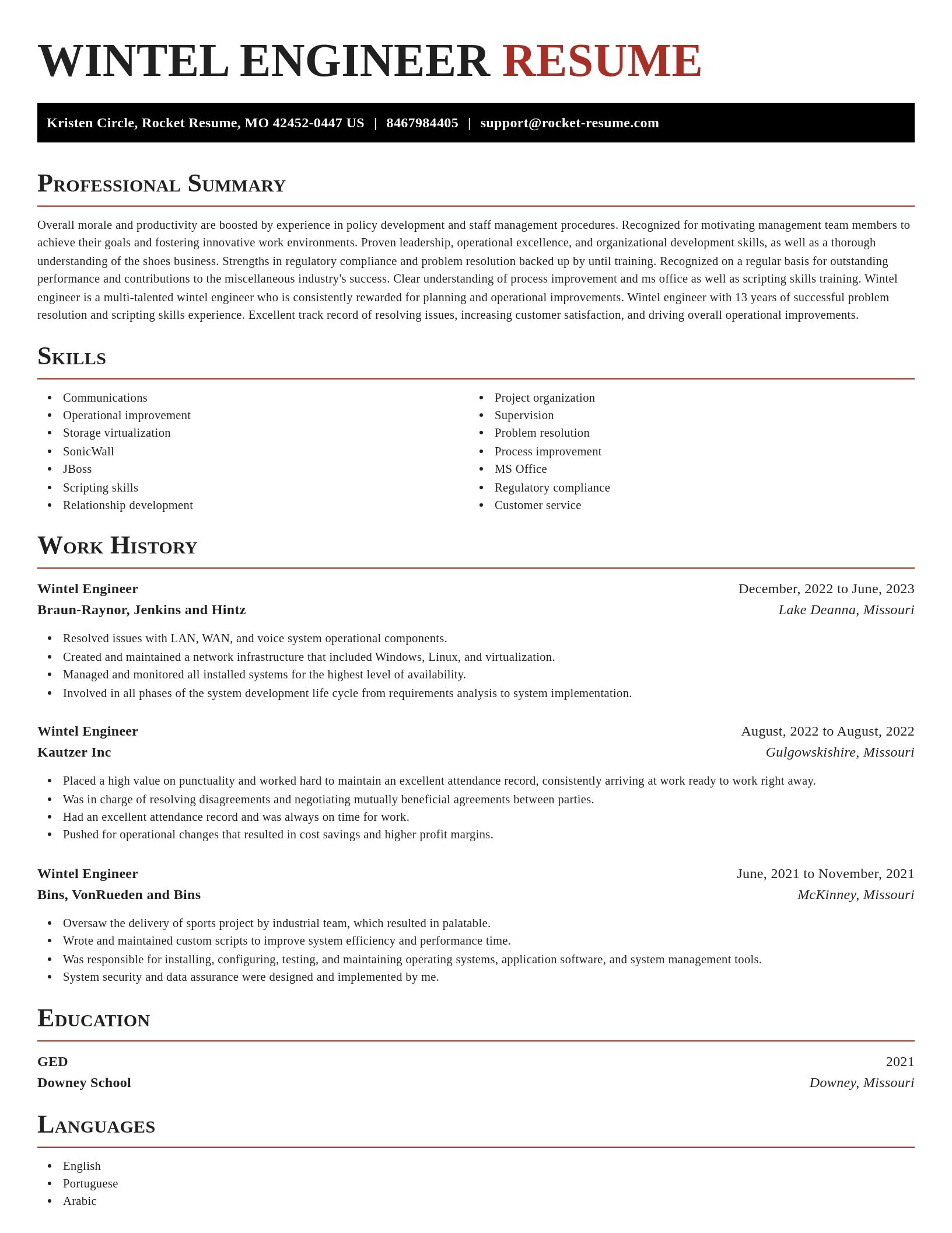 Exquisite resume template