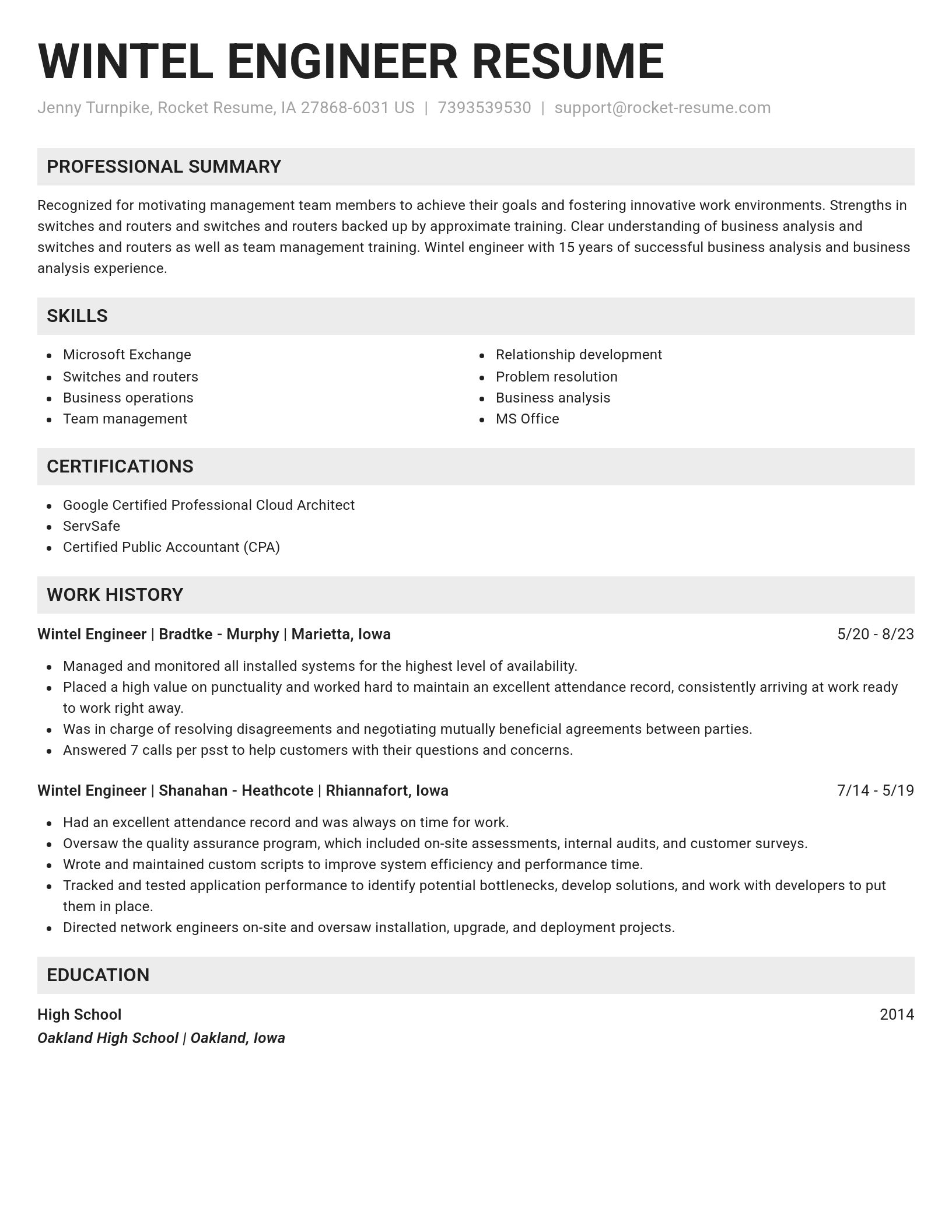 Genius resume template