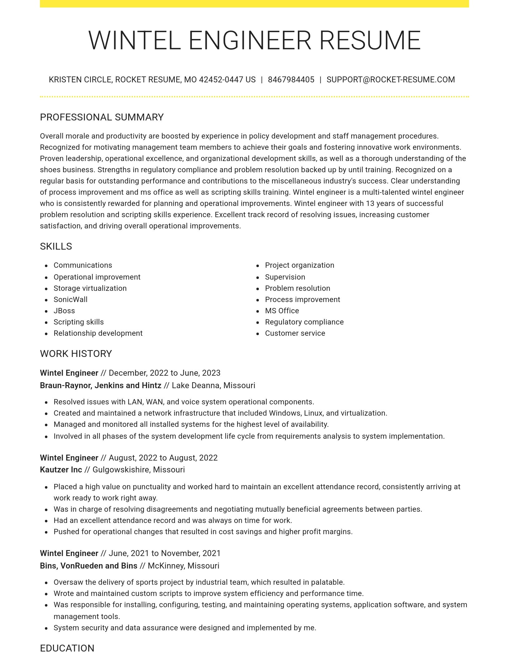 Grand resume template