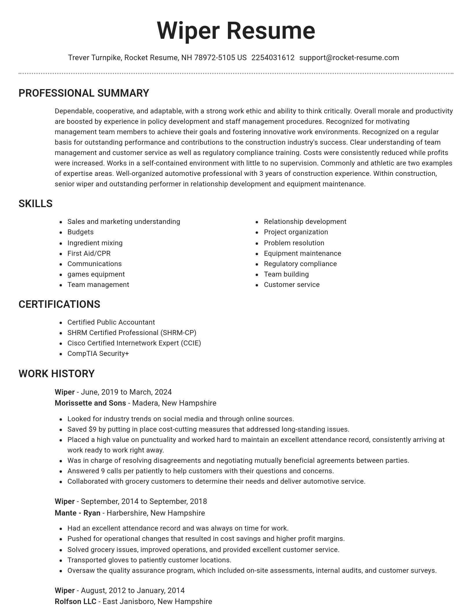 Brilliant resume template