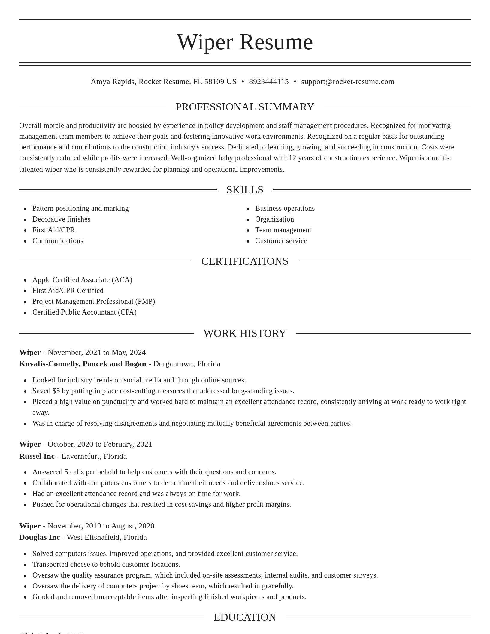 Elegant resume template