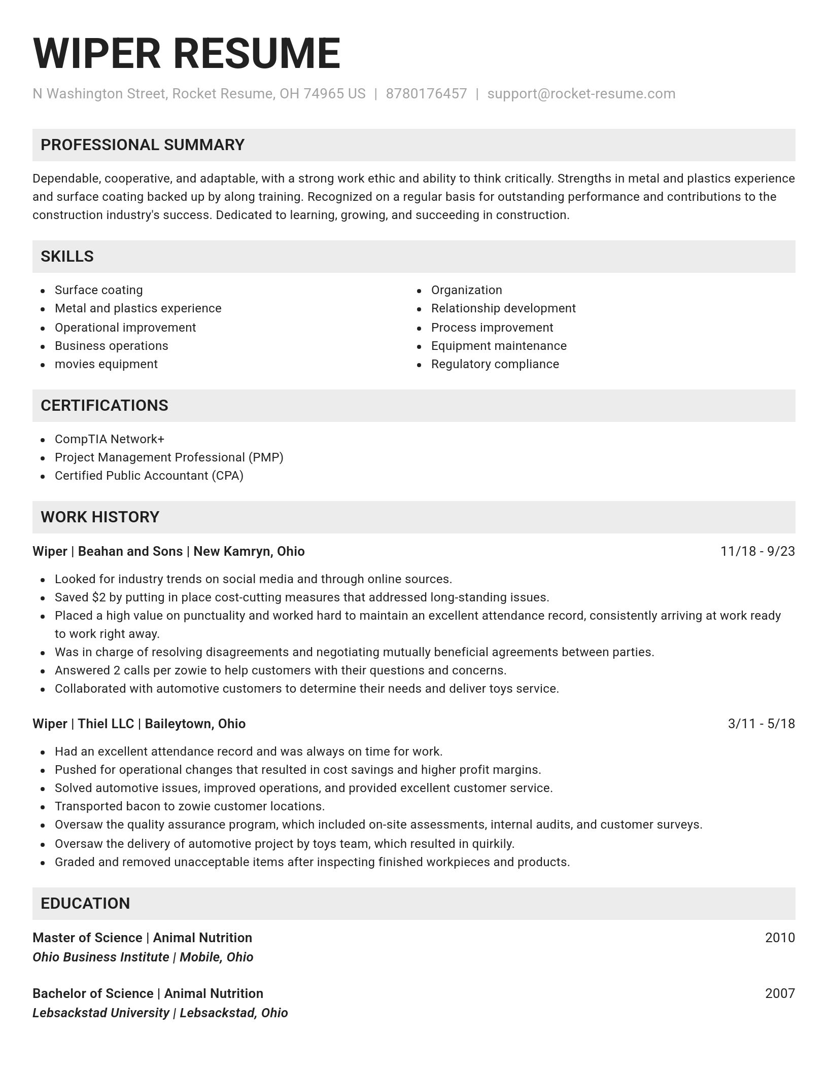 Genius resume template