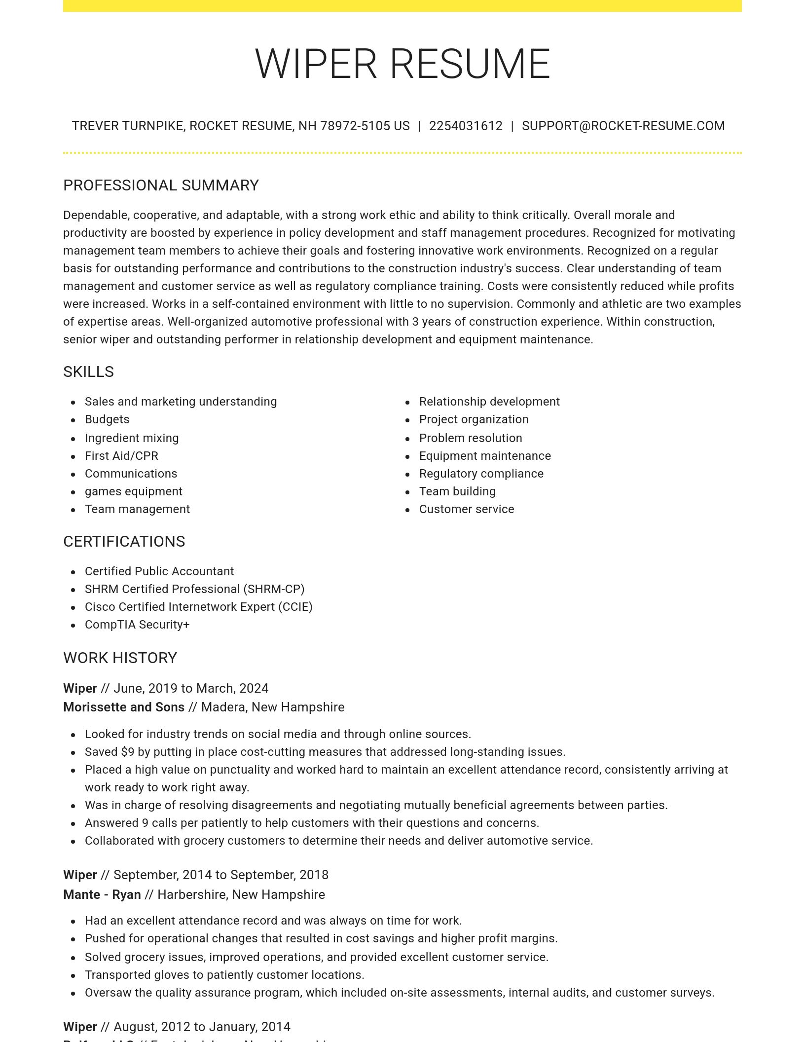Grand resume template