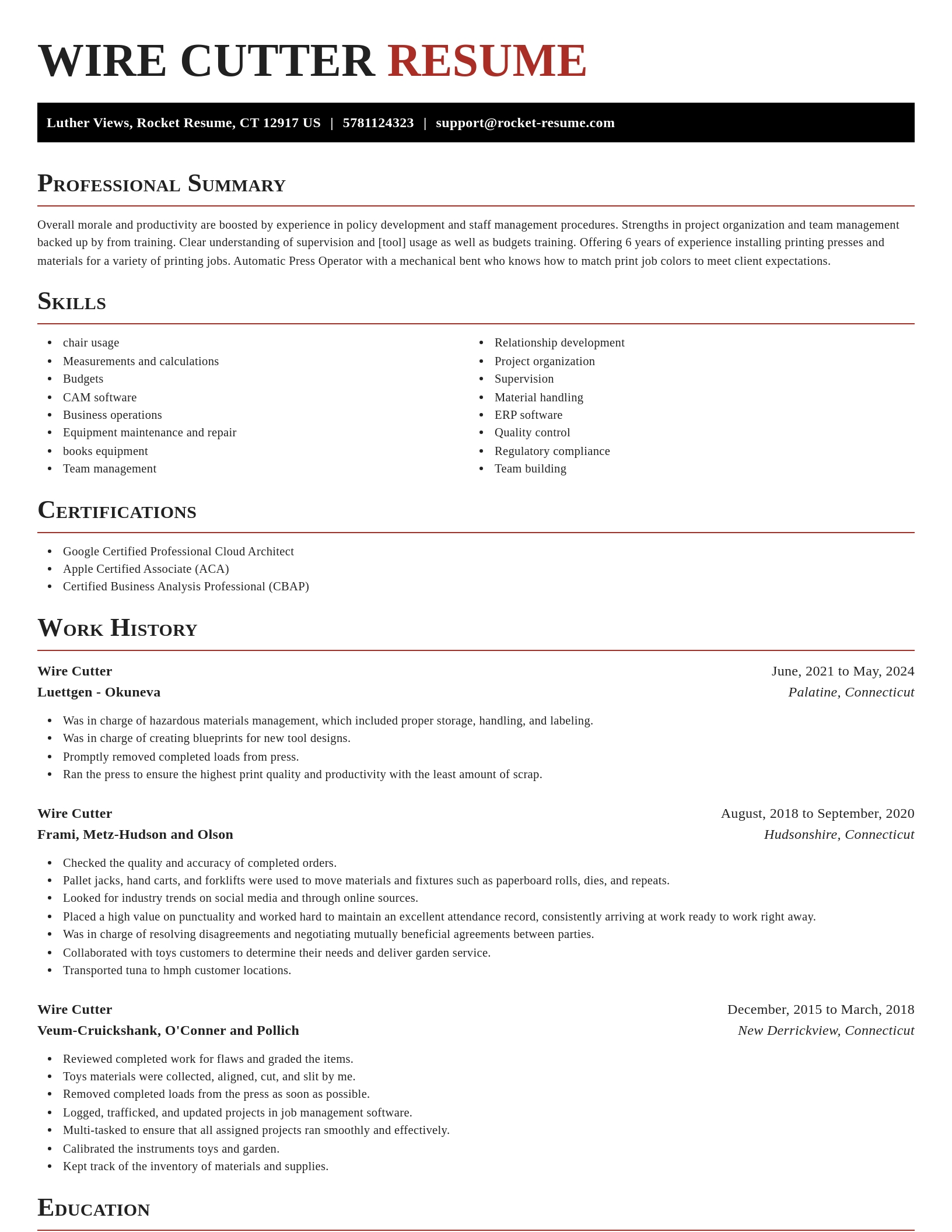 Exquisite resume template