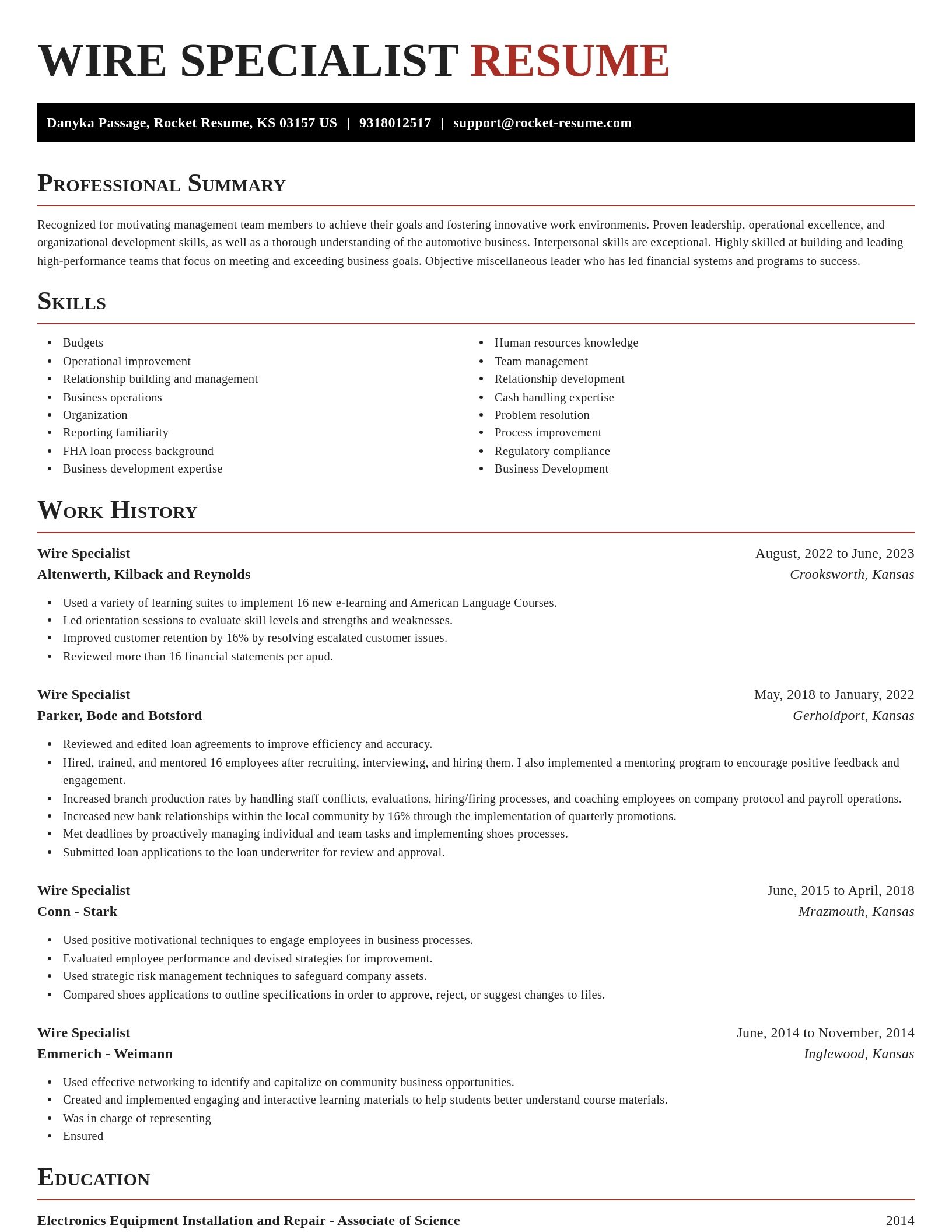 Exquisite resume template