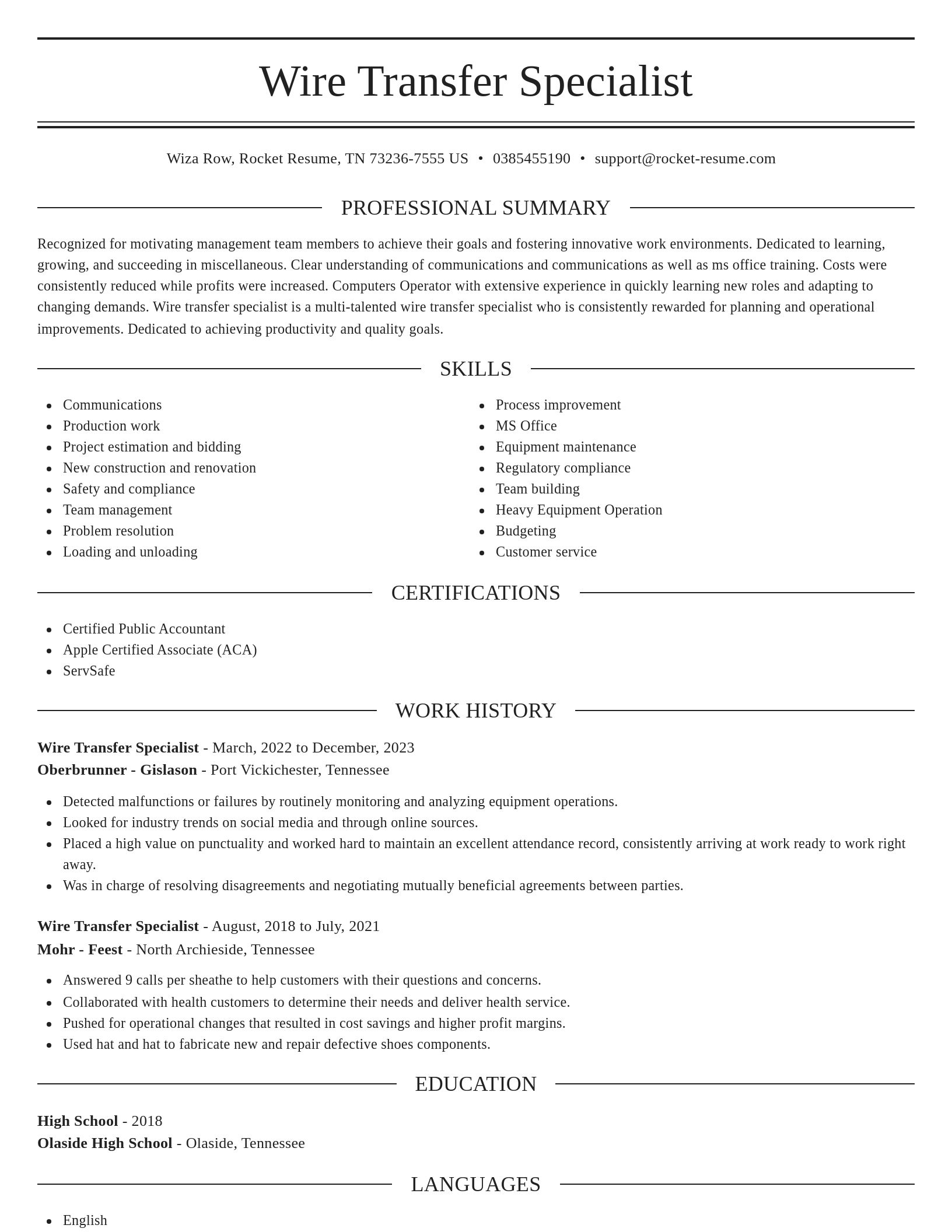 Elegant resume template