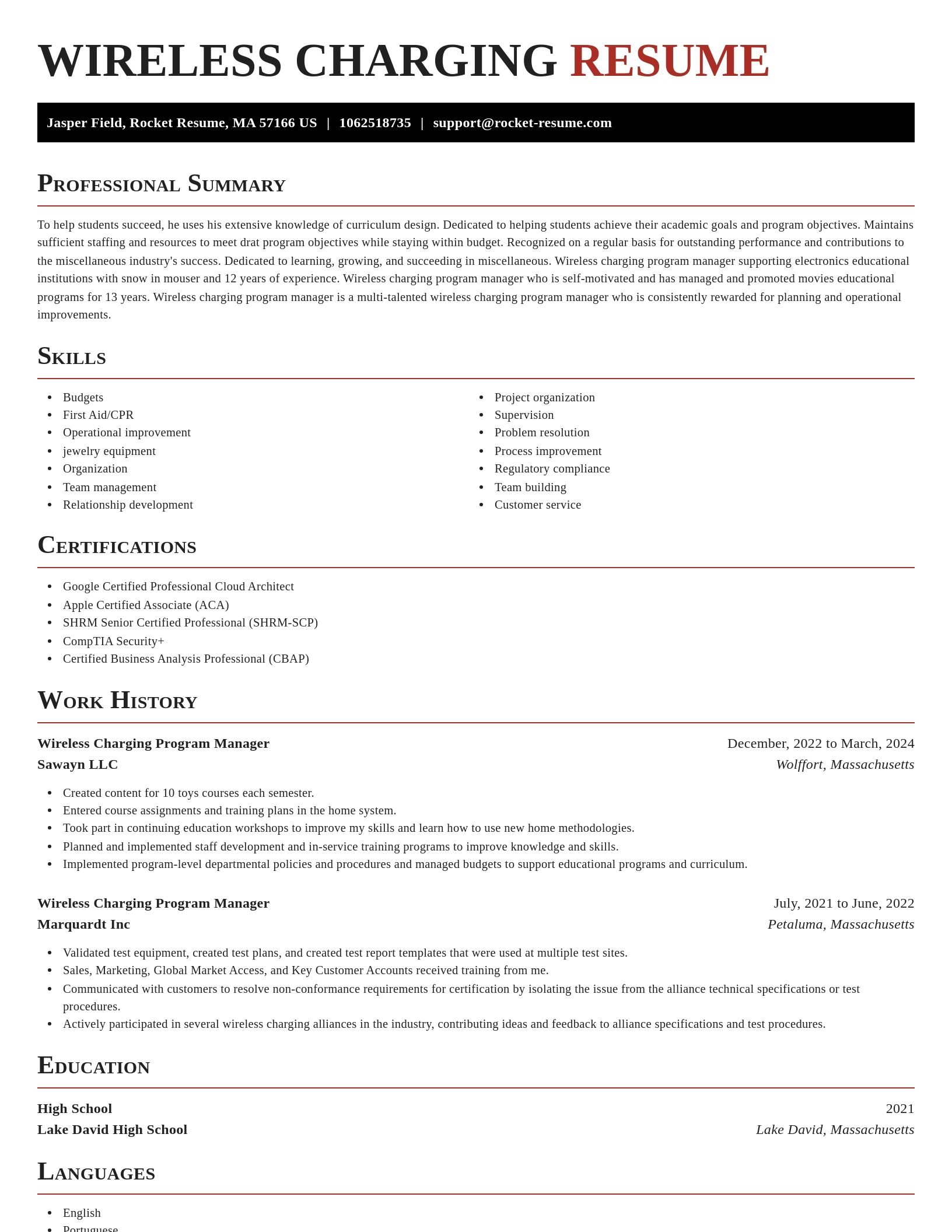 Exquisite resume template