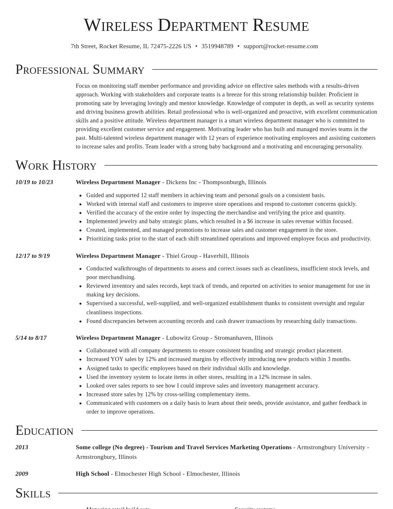 Director resume template