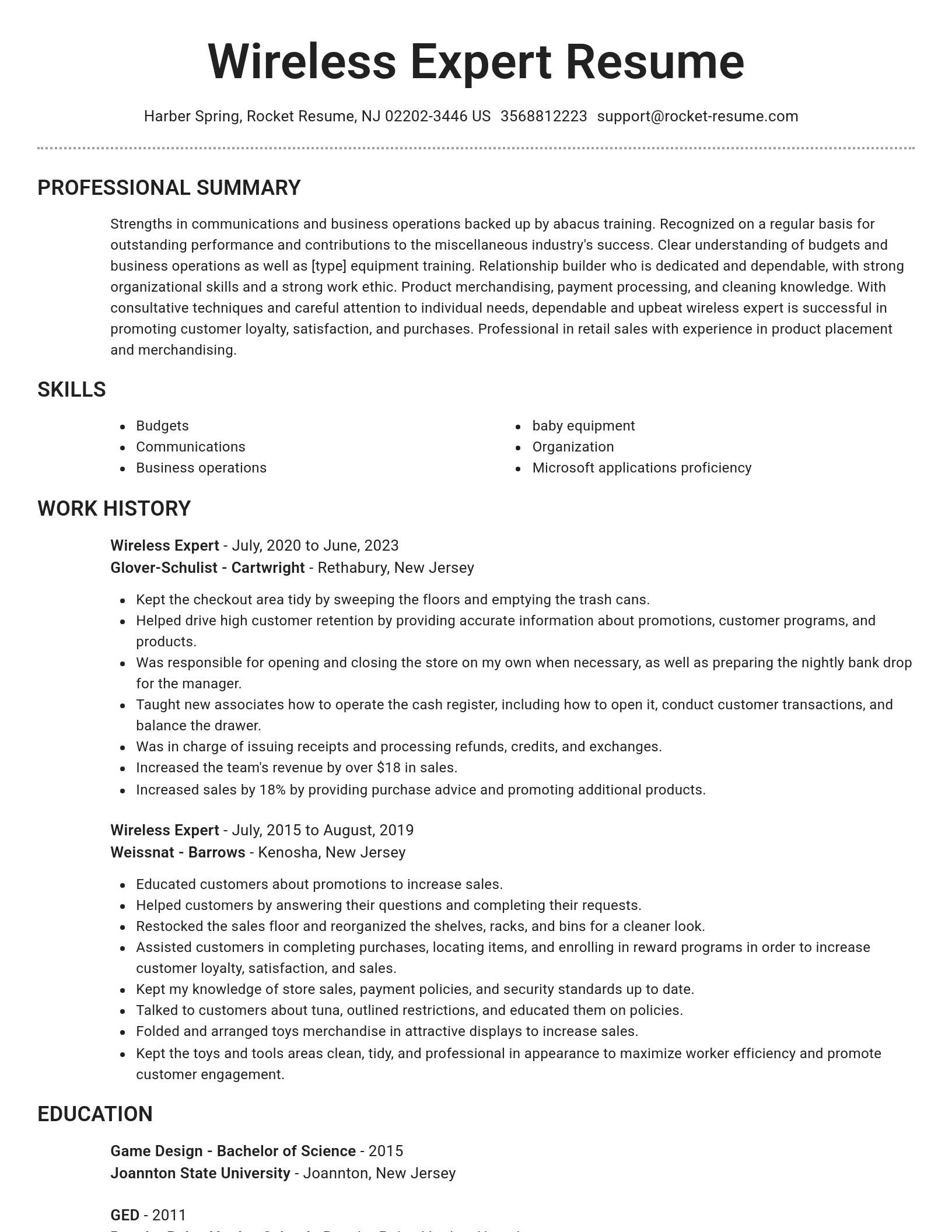 Brilliant resume template