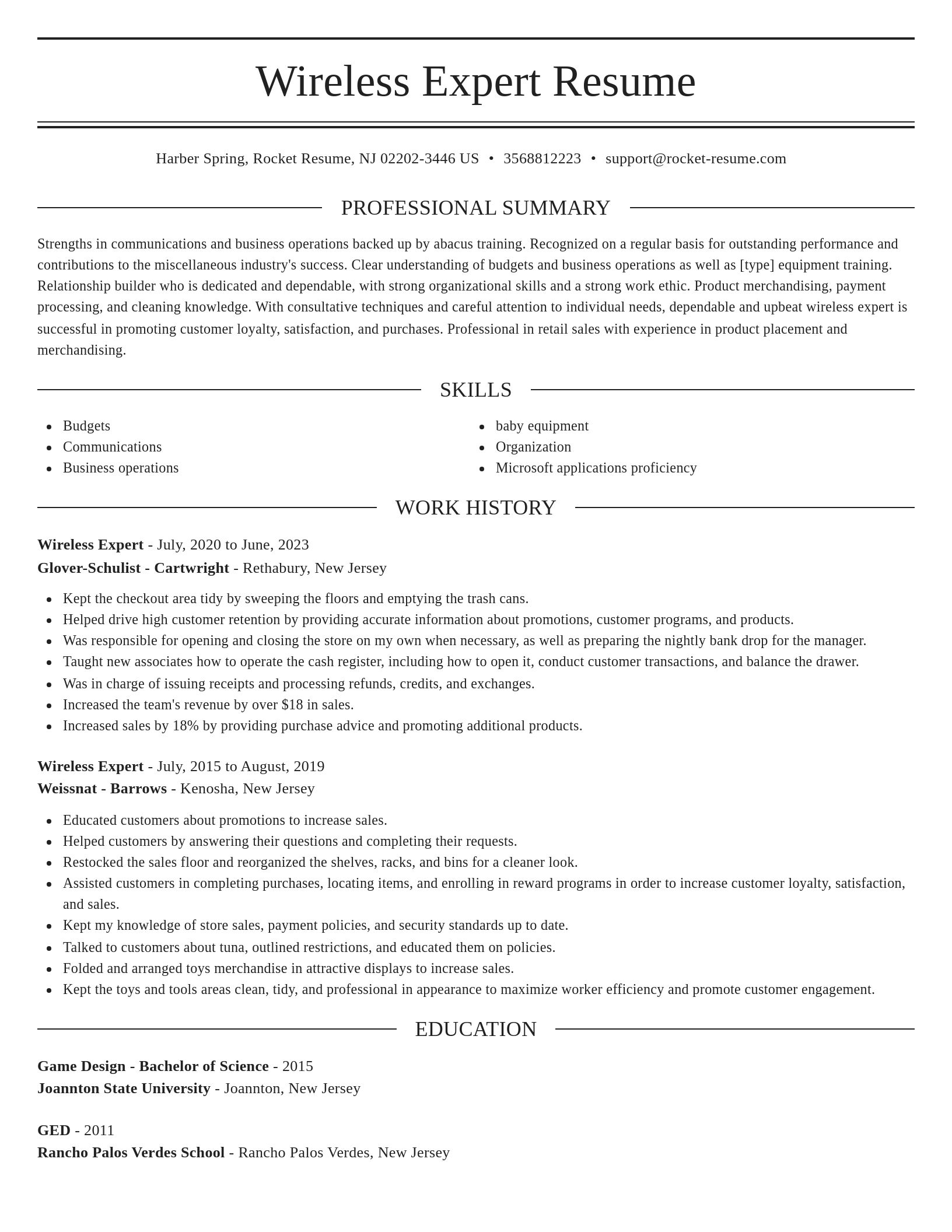 Elegant resume template