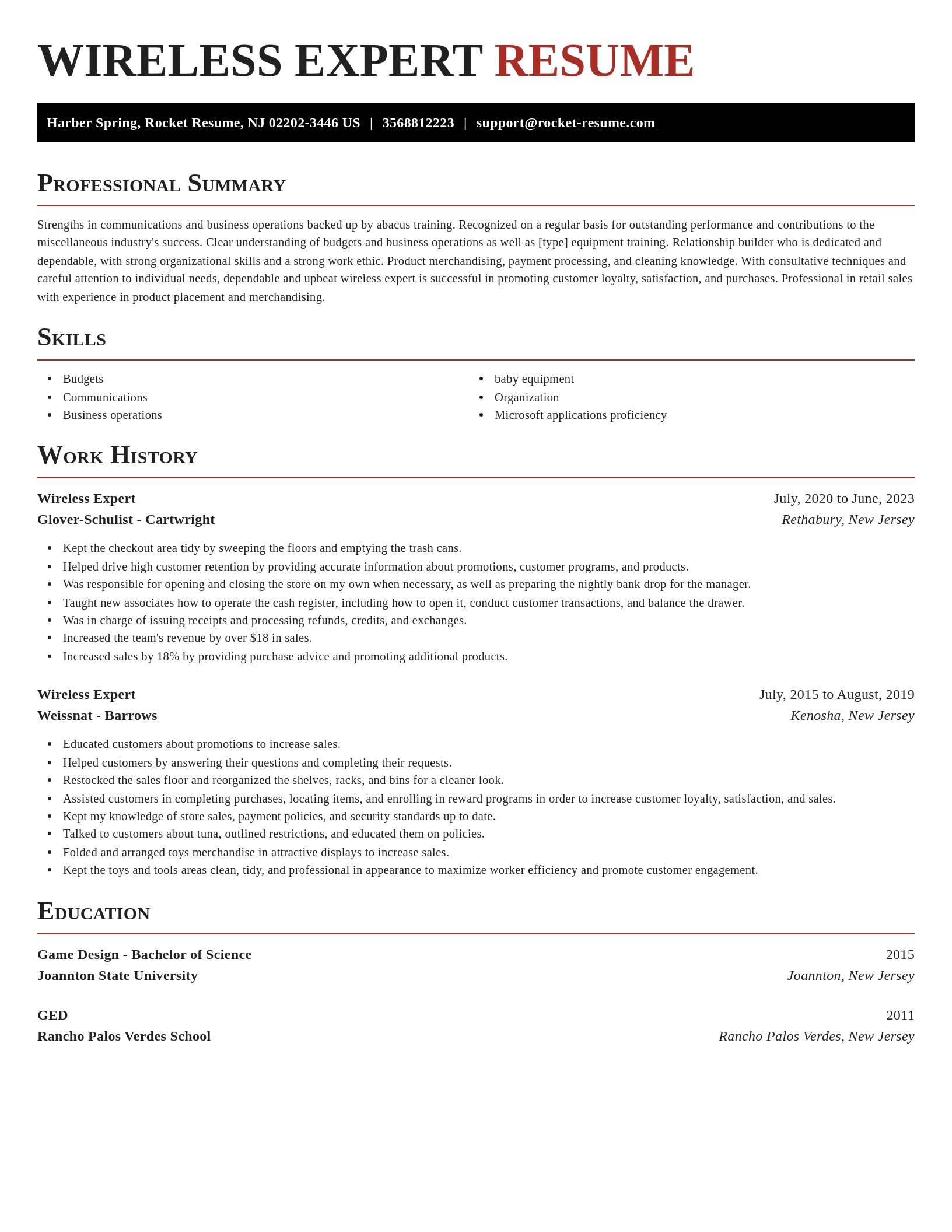 Exquisite resume template