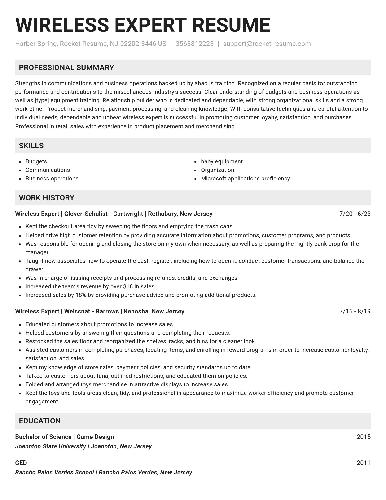 Genius resume template