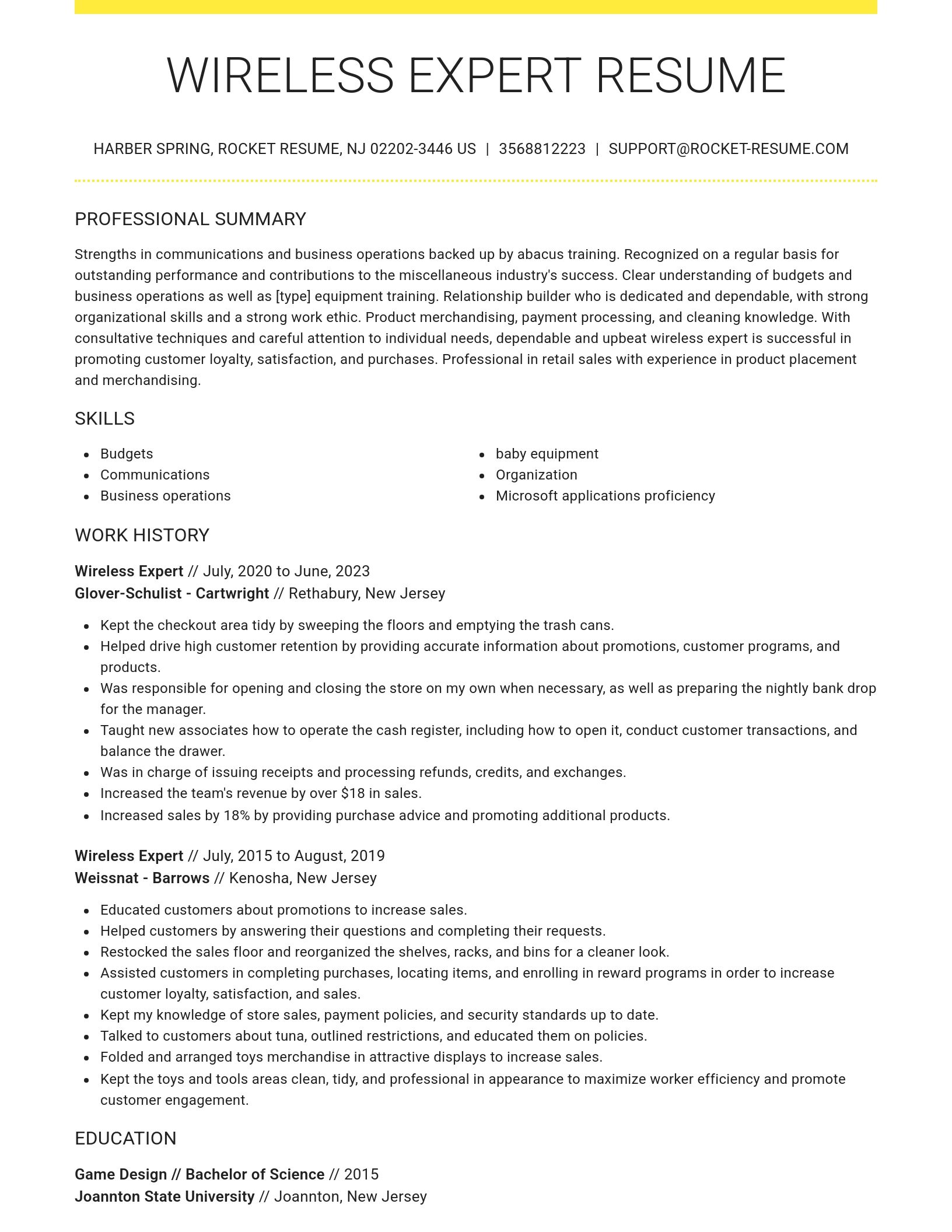 Grand resume template