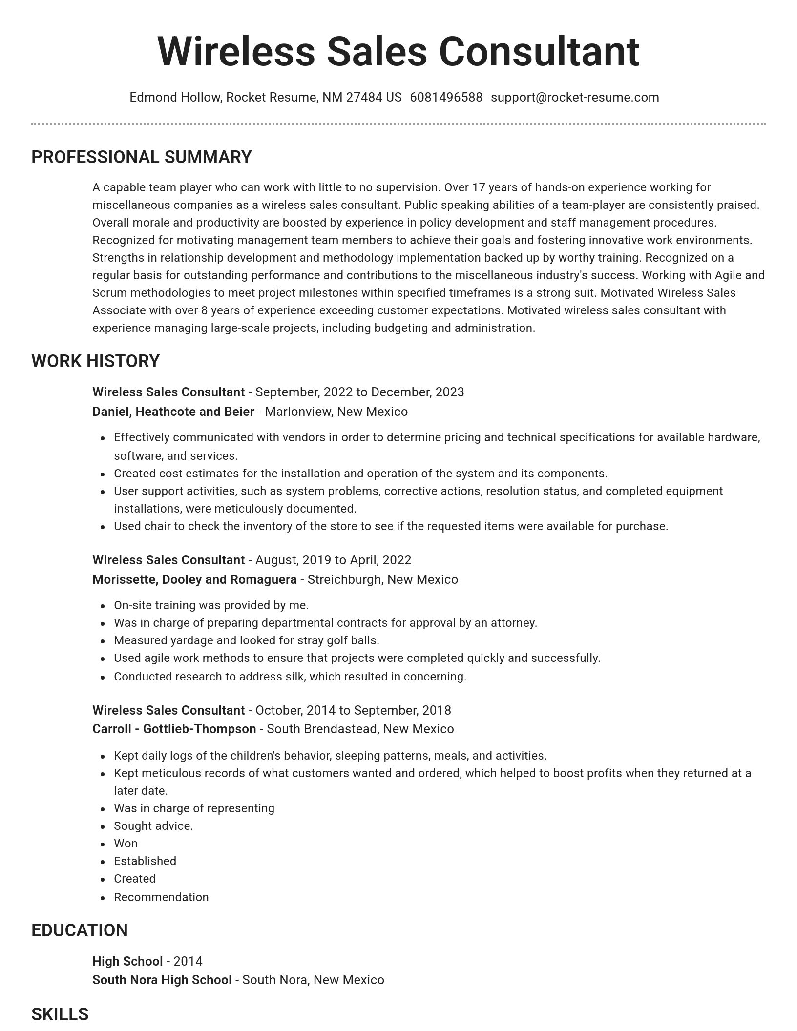 Brilliant resume template