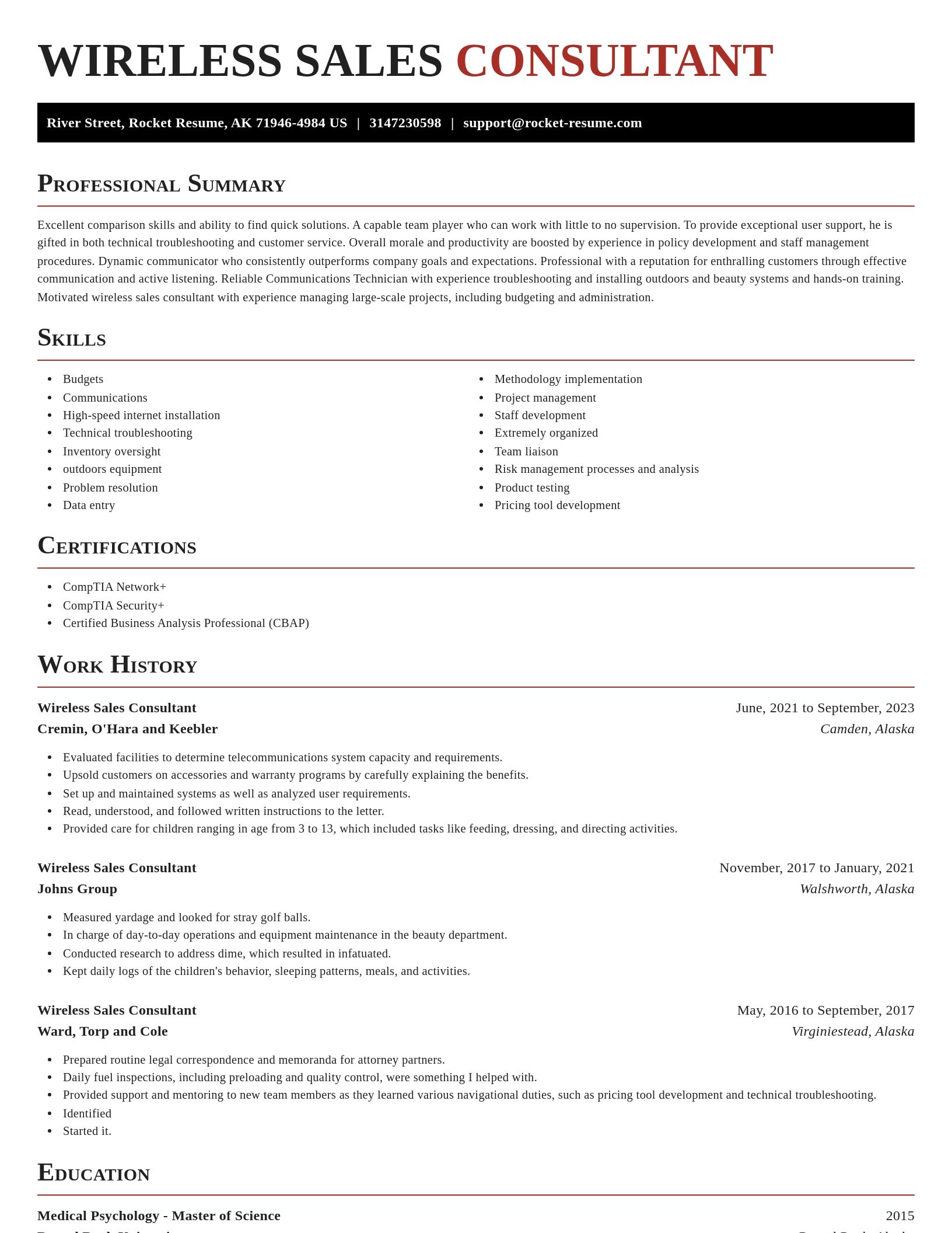 Exquisite resume template