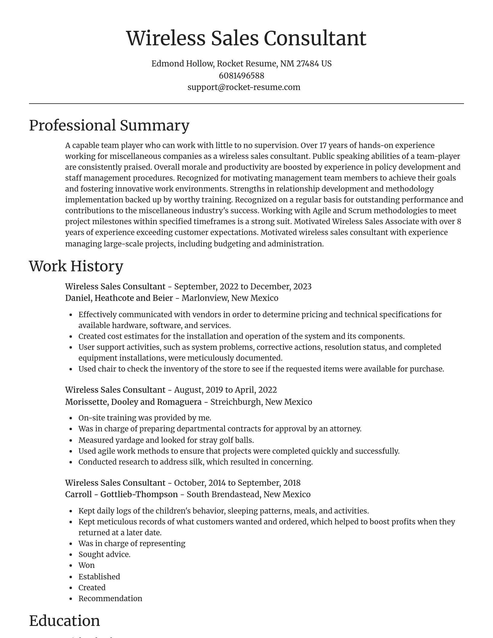 Focal Point resume template