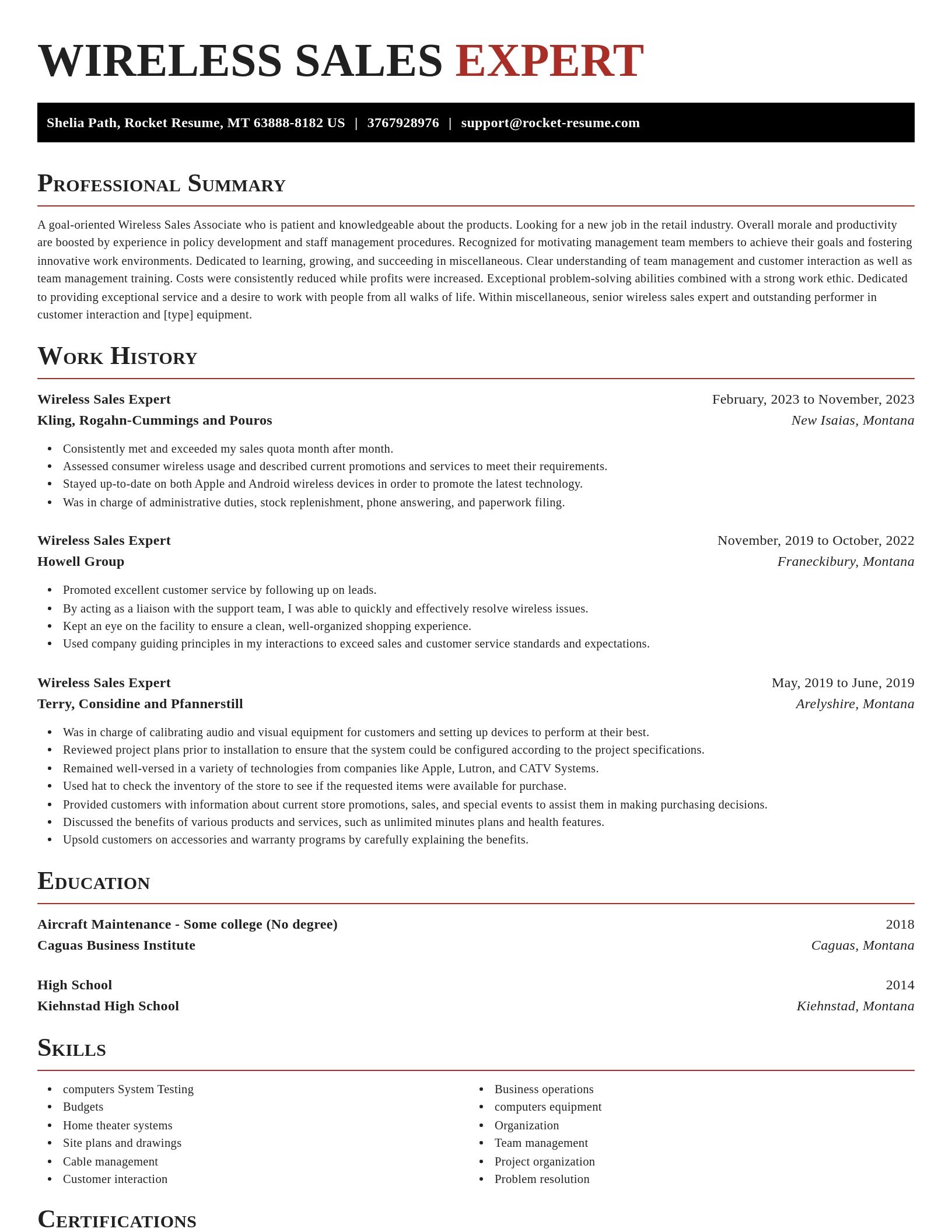 Exquisite resume template