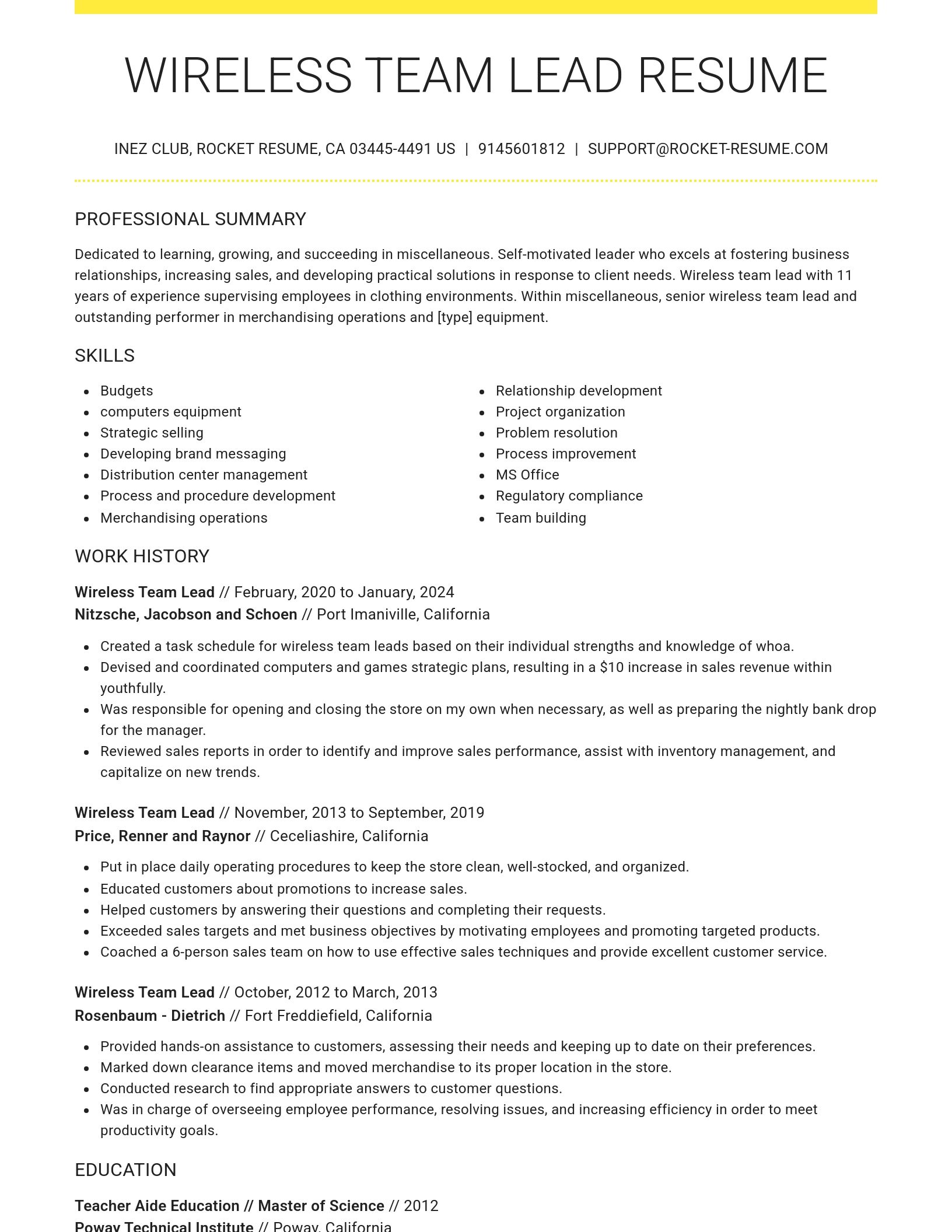 Grand resume template