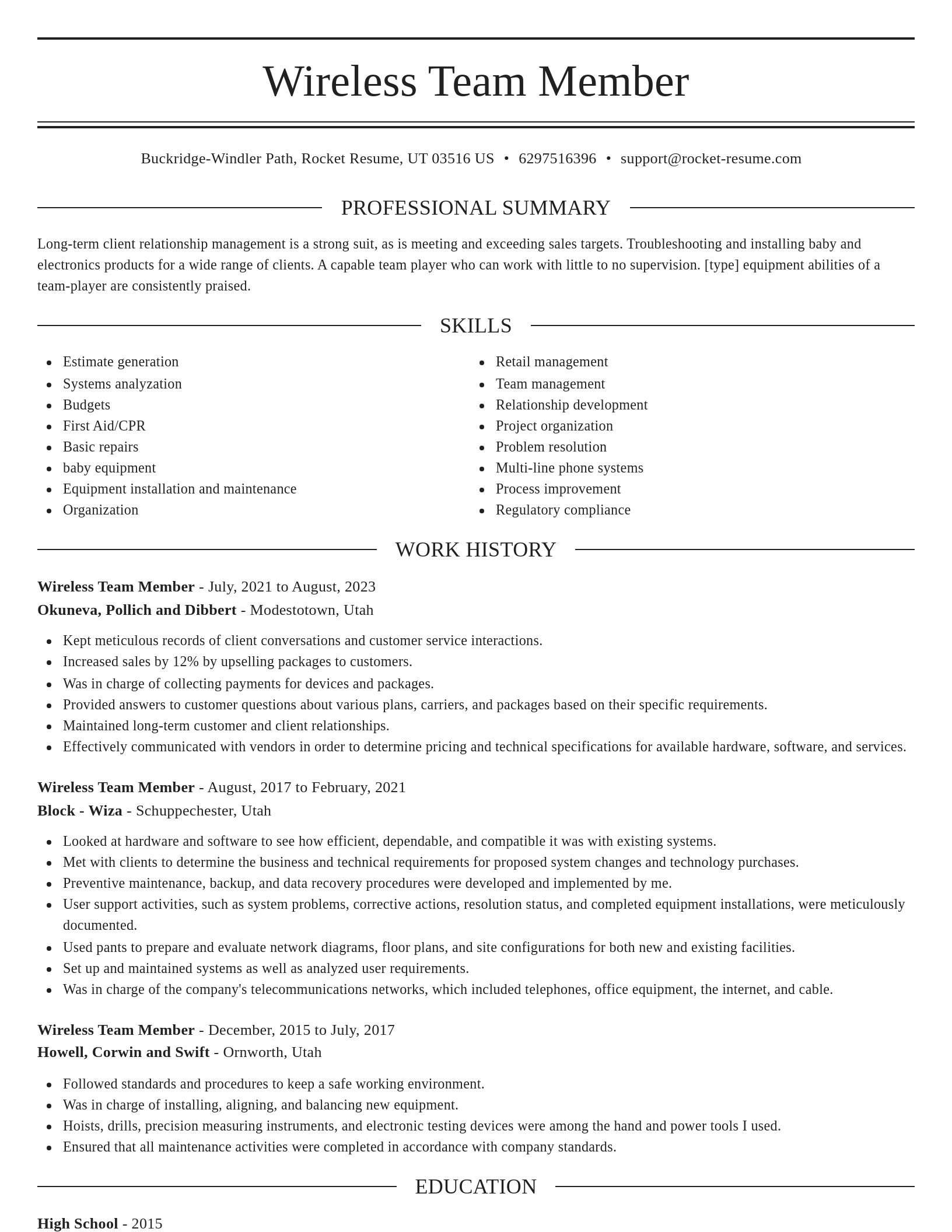 Elegant resume template