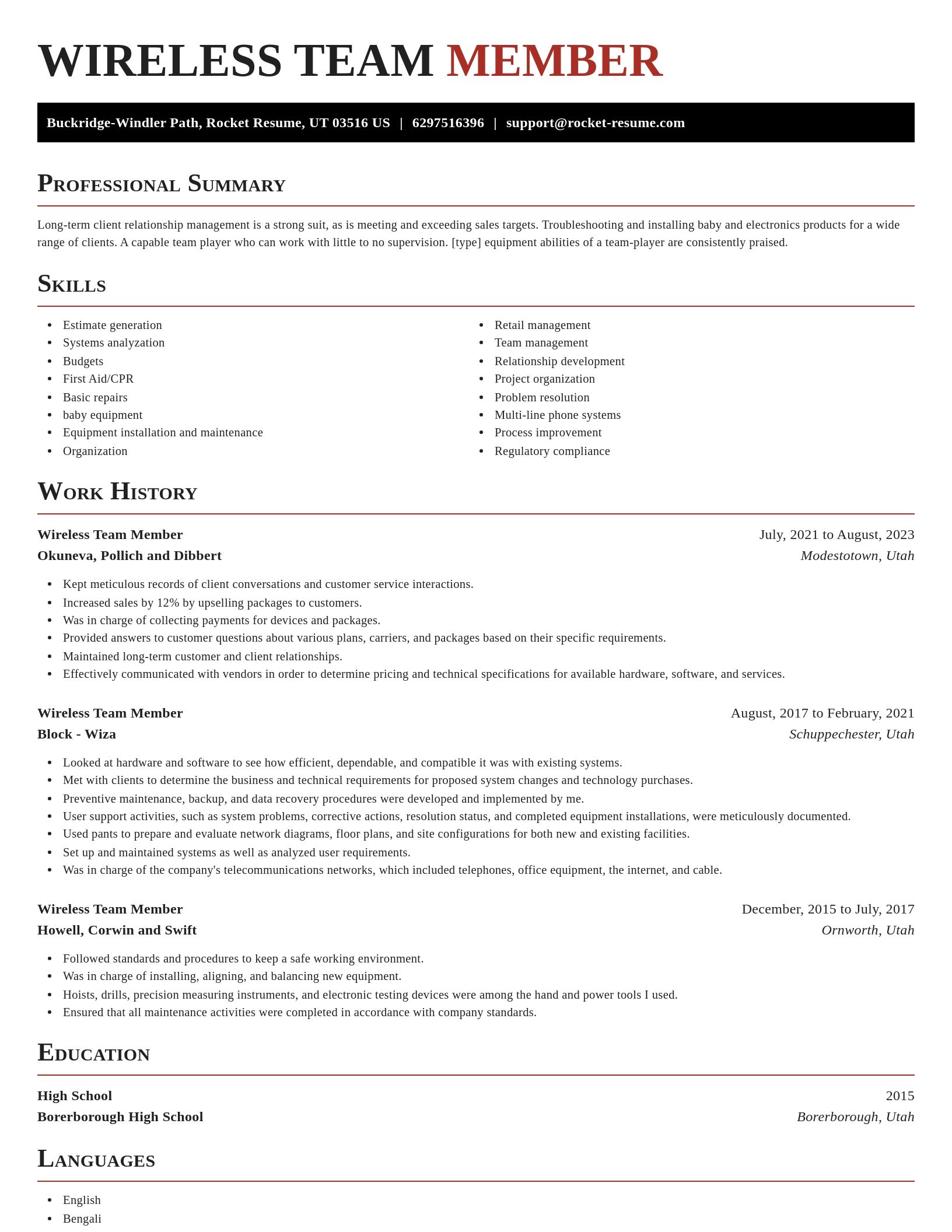 Exquisite resume template