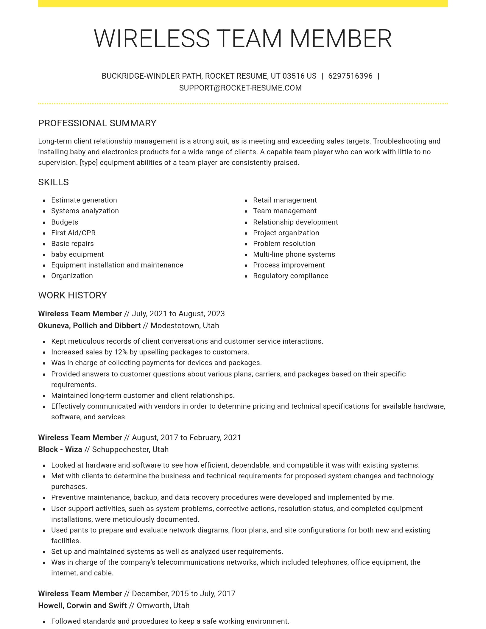 Grand resume template