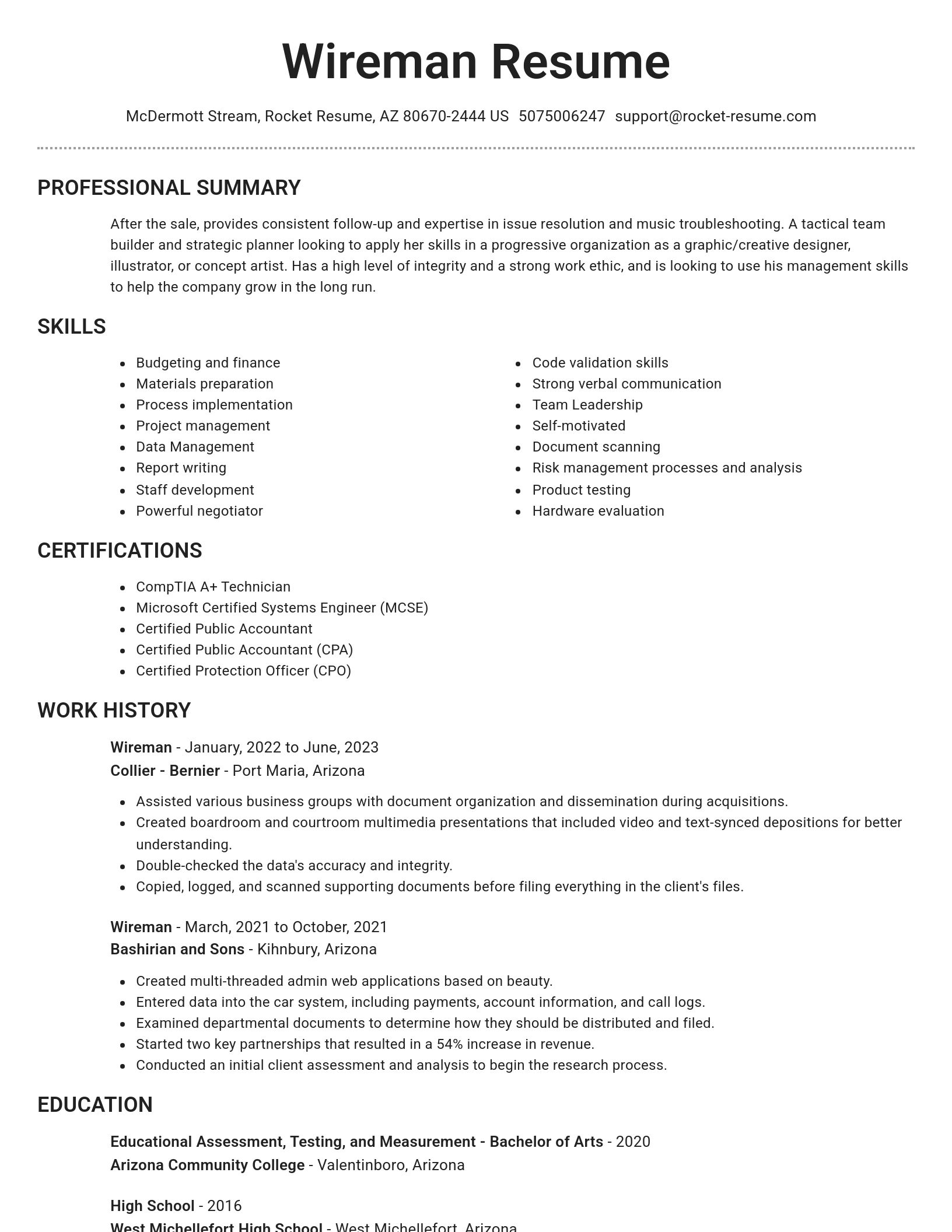 Brilliant resume template