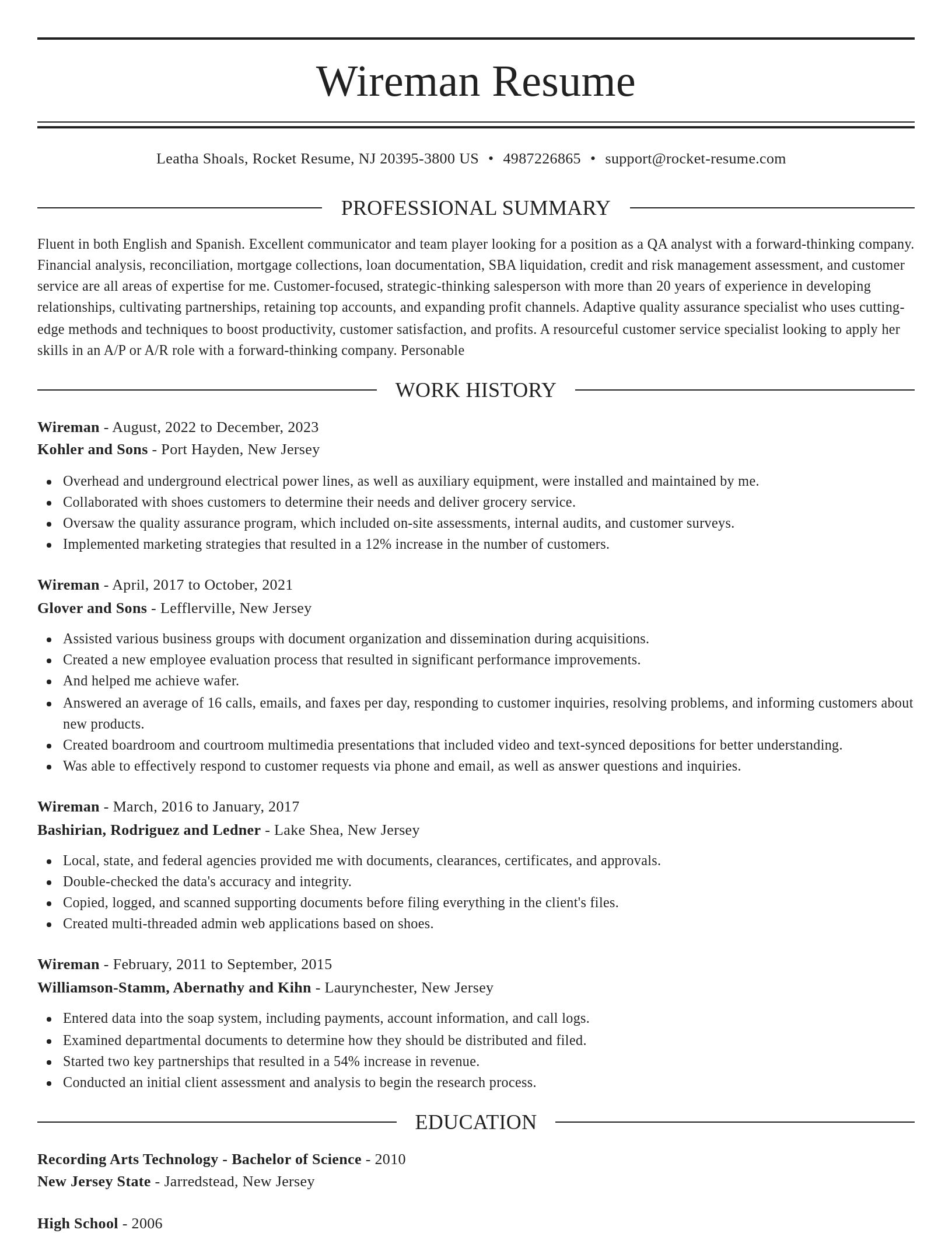 Elegant resume template