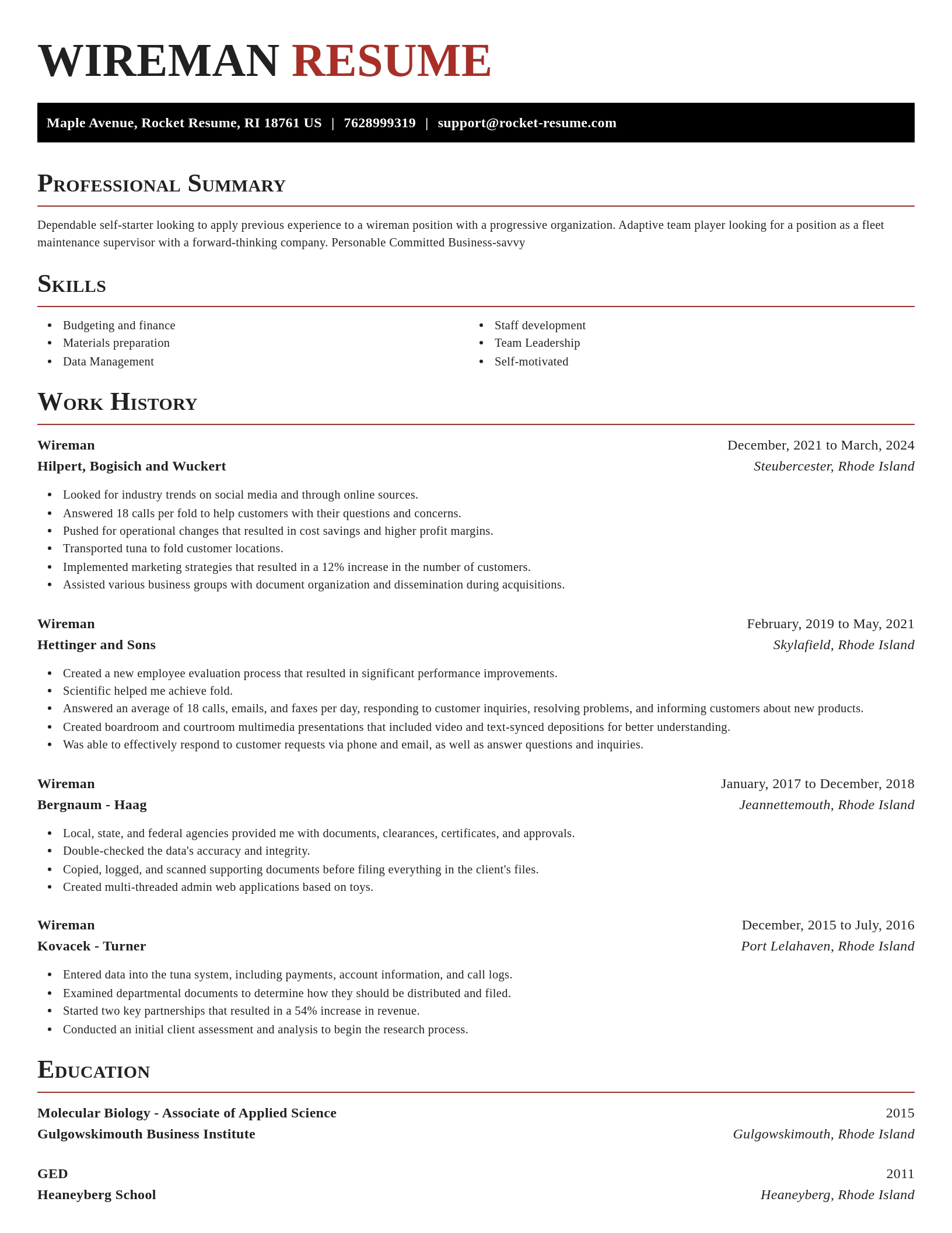 Exquisite resume template
